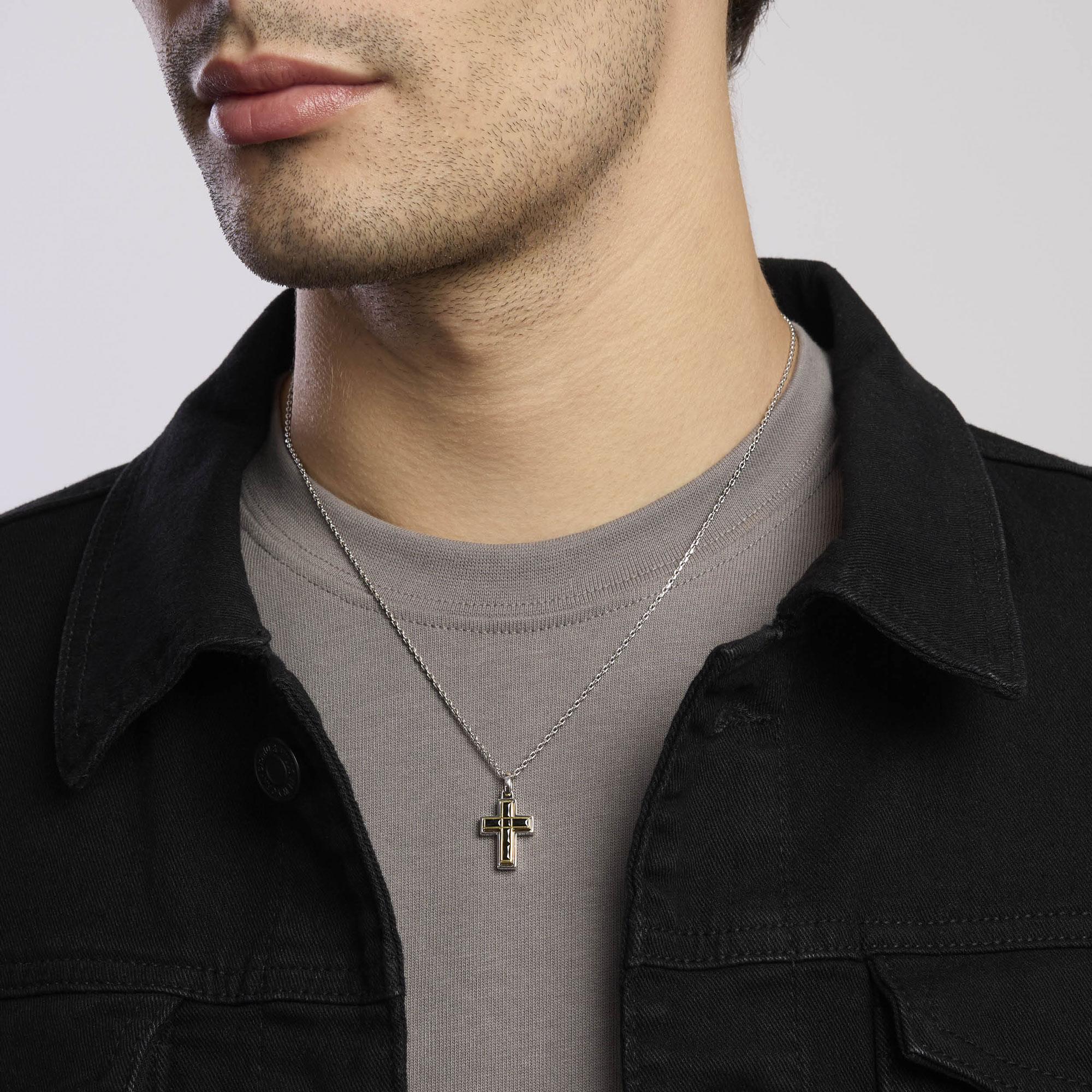 Mabina Uomo - MYSTICAL Kreuz Silber Halskette - 553636