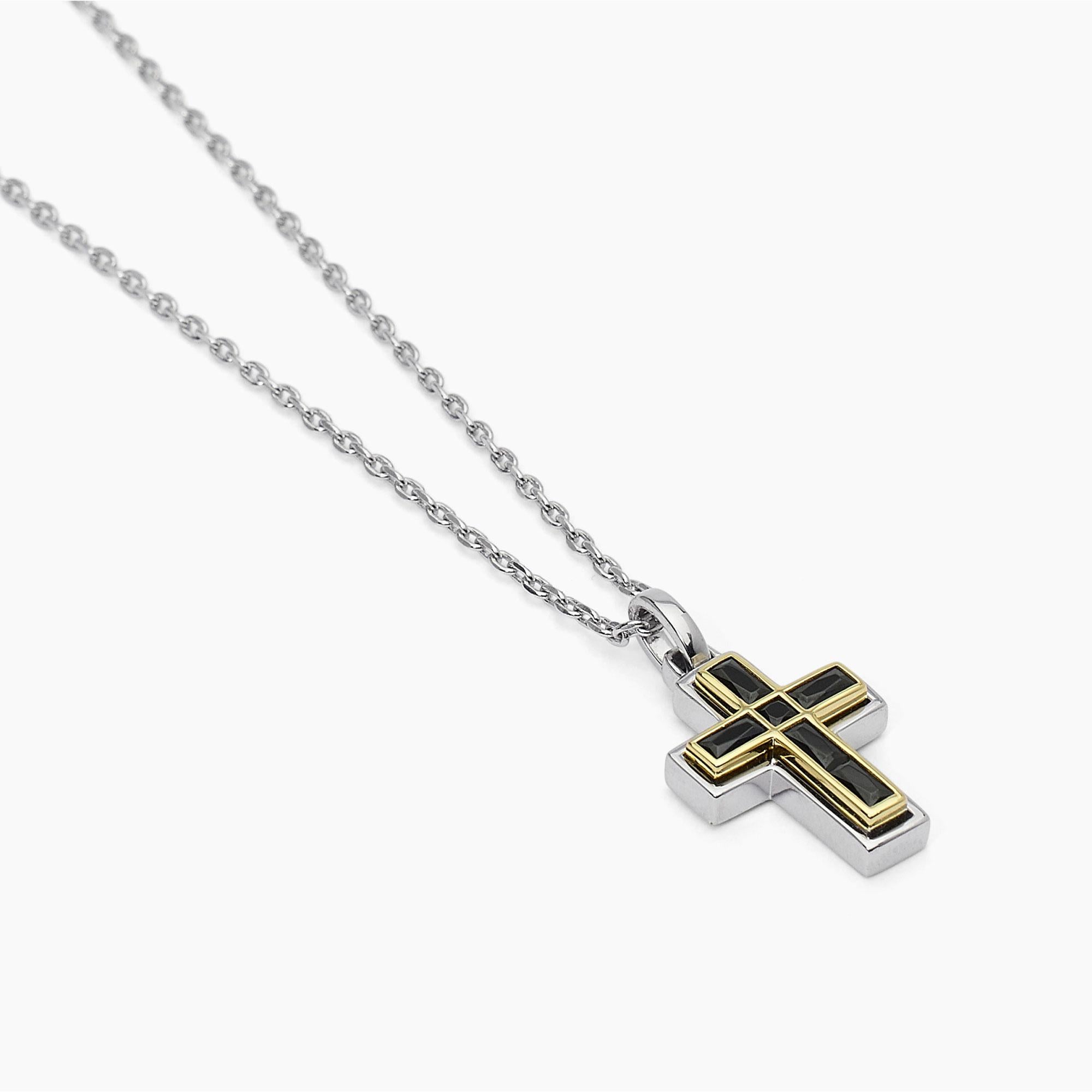 Mabina Uomo - MYSTICAL Kreuz Silber Halskette - 553636