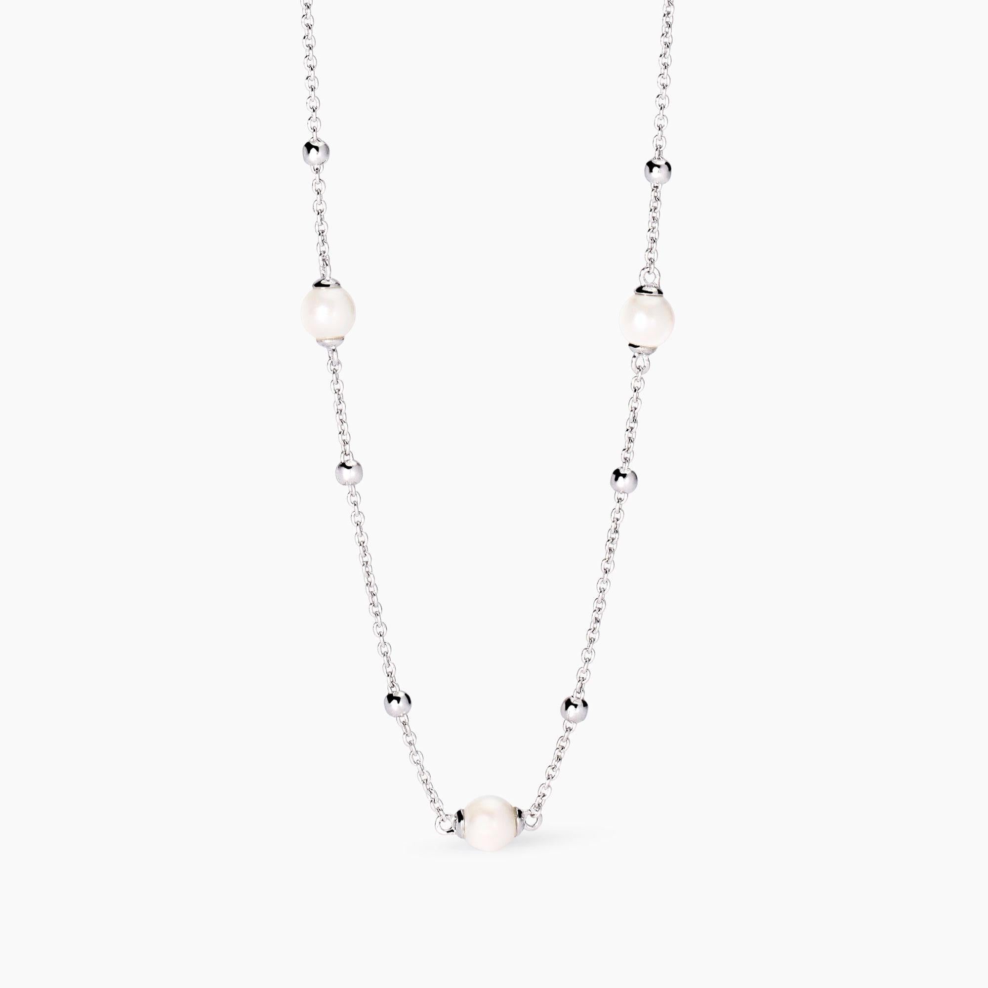 Mabina Donna - Duchessa Shell Pearl Silver Choker - 553732