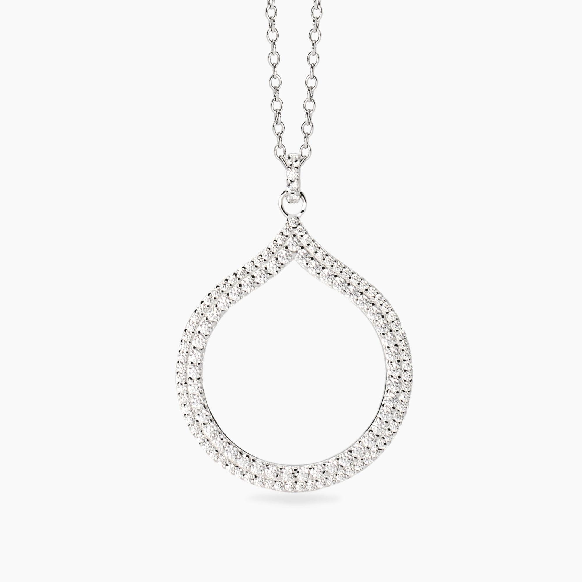 Mabina Donna - Girocollo in argento con pendete goccia in zirconi Penelope - 553783