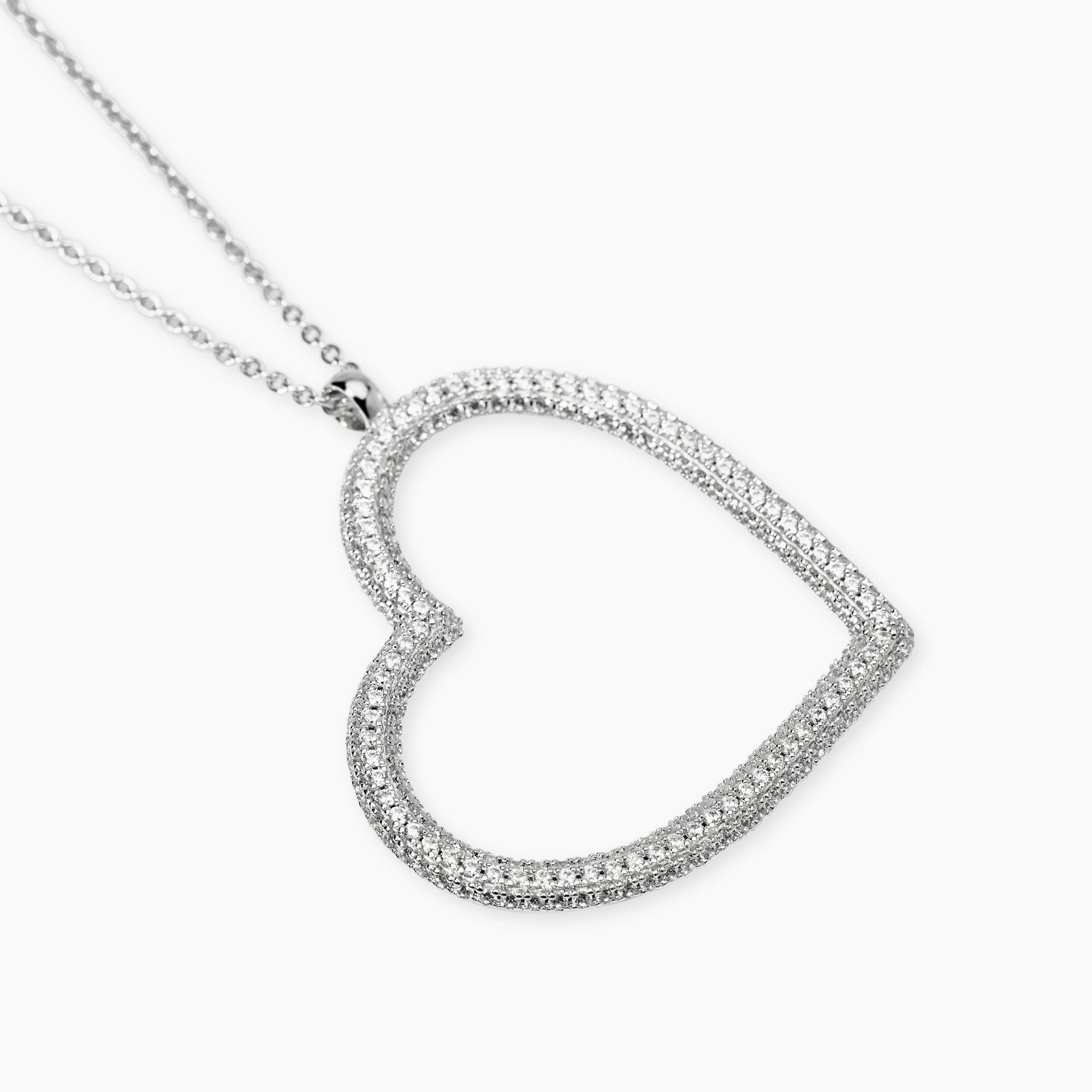 Mabina Donna Collana con cuore in zirconi, VERA - 553831