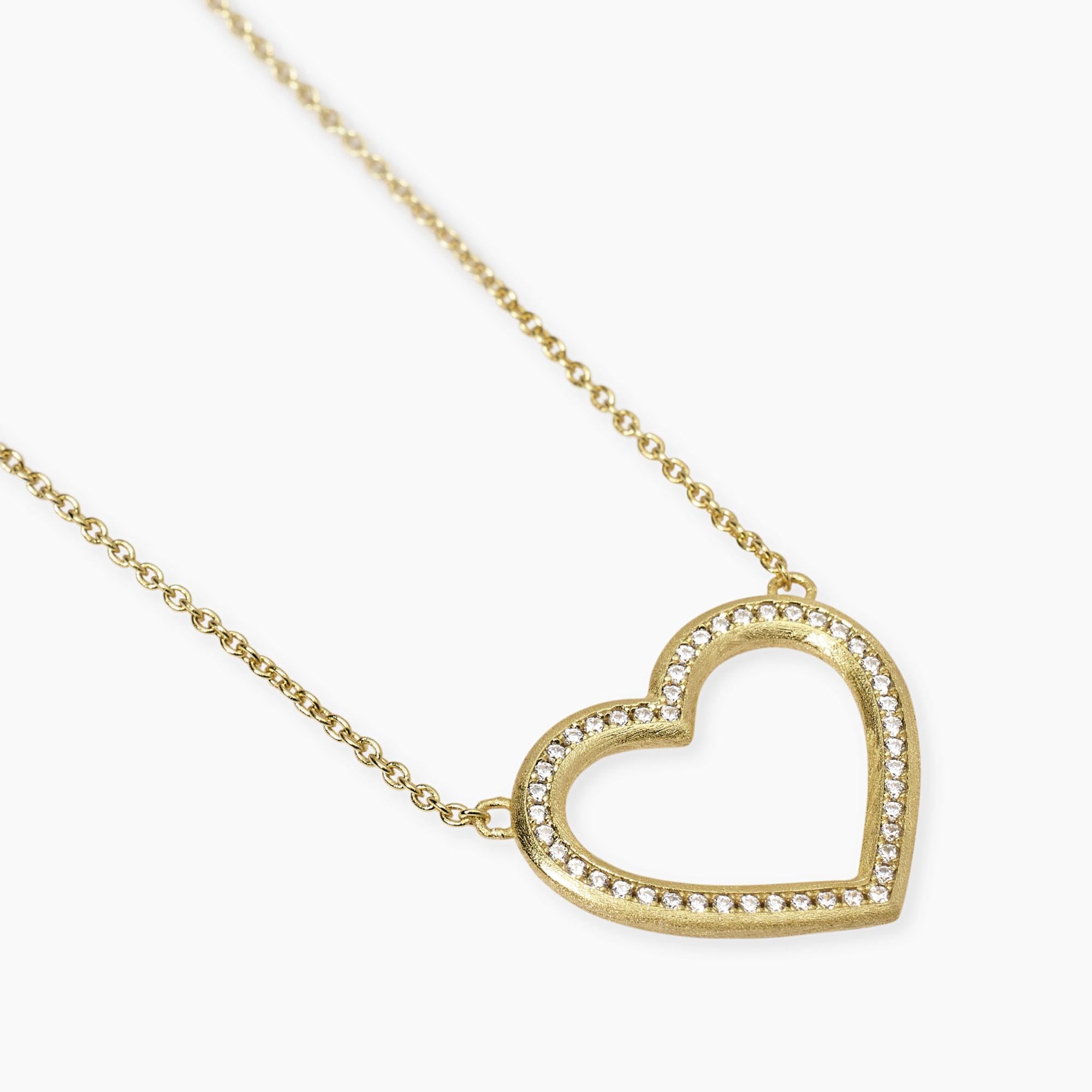 Mabina Donna Girocollo in argento dorato con cuore, VERA - 553849
