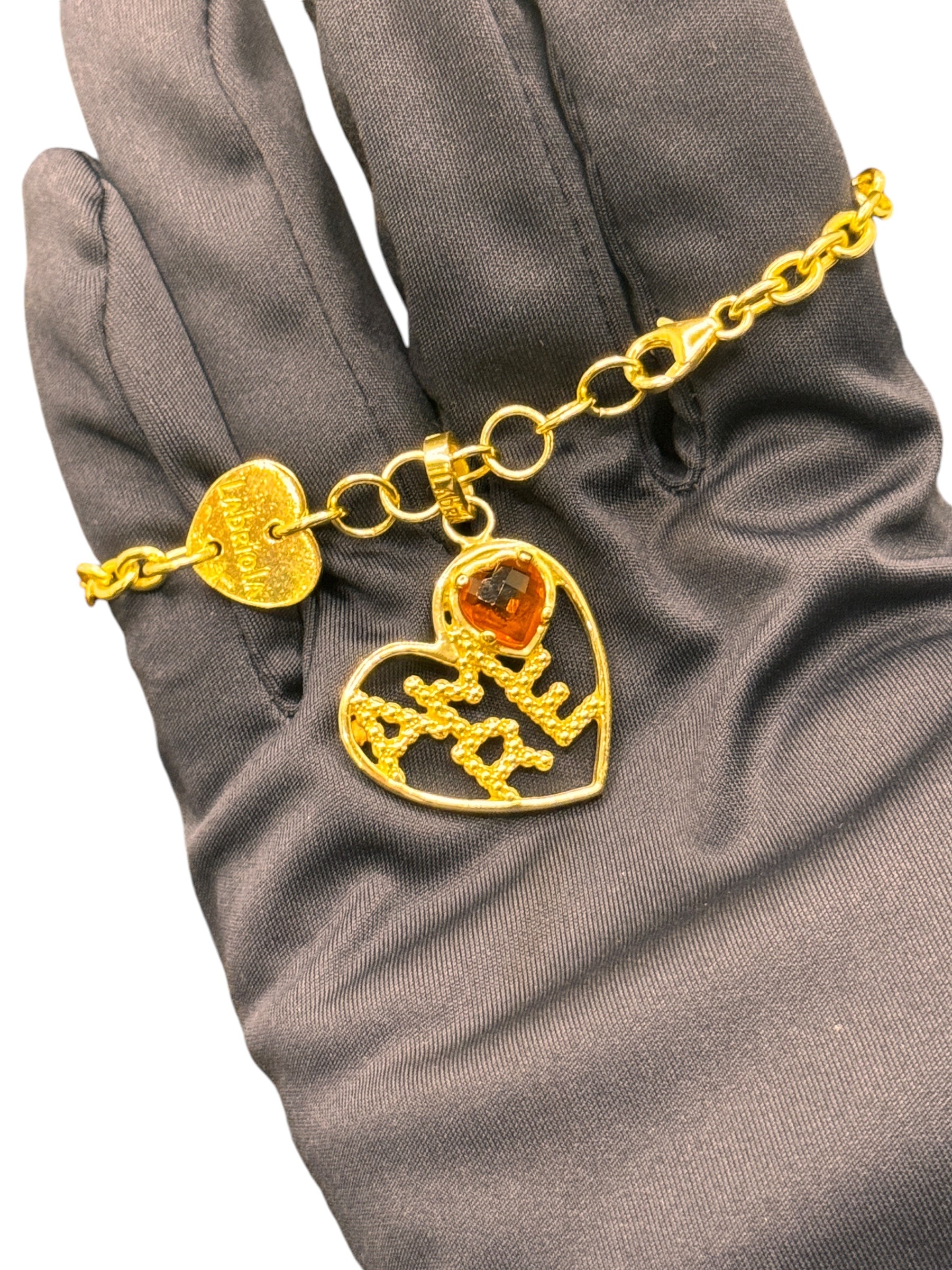 Labriola Armband aus vergoldetem Silber mit LOVE-Anhänger - AG1025/G