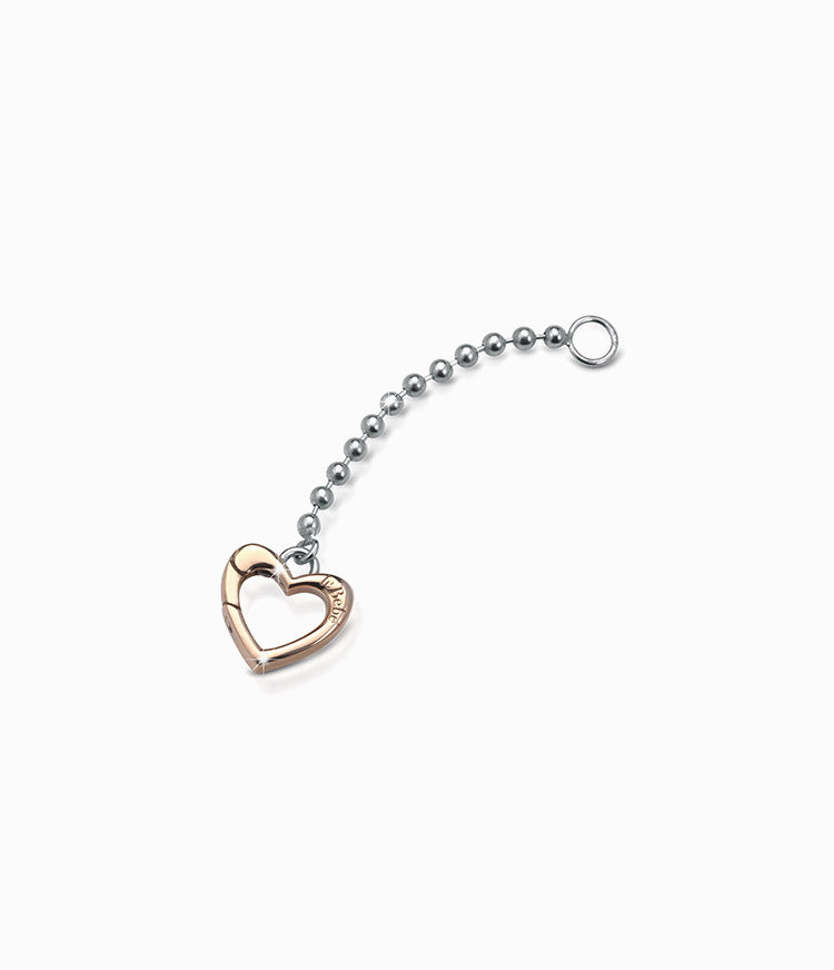 Le Bebè Einzelelement in Silber mit einem Herz aus Roségold – Lock Your Love – LBBR164