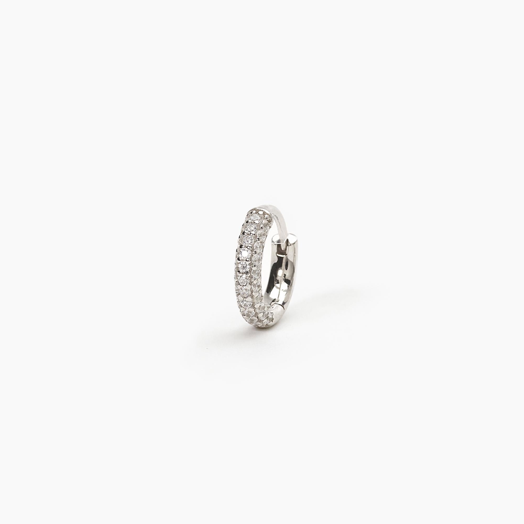 Mabina Donna - Monorecchino a cerchio con pavé di zirconi MONOMANIA - 563507