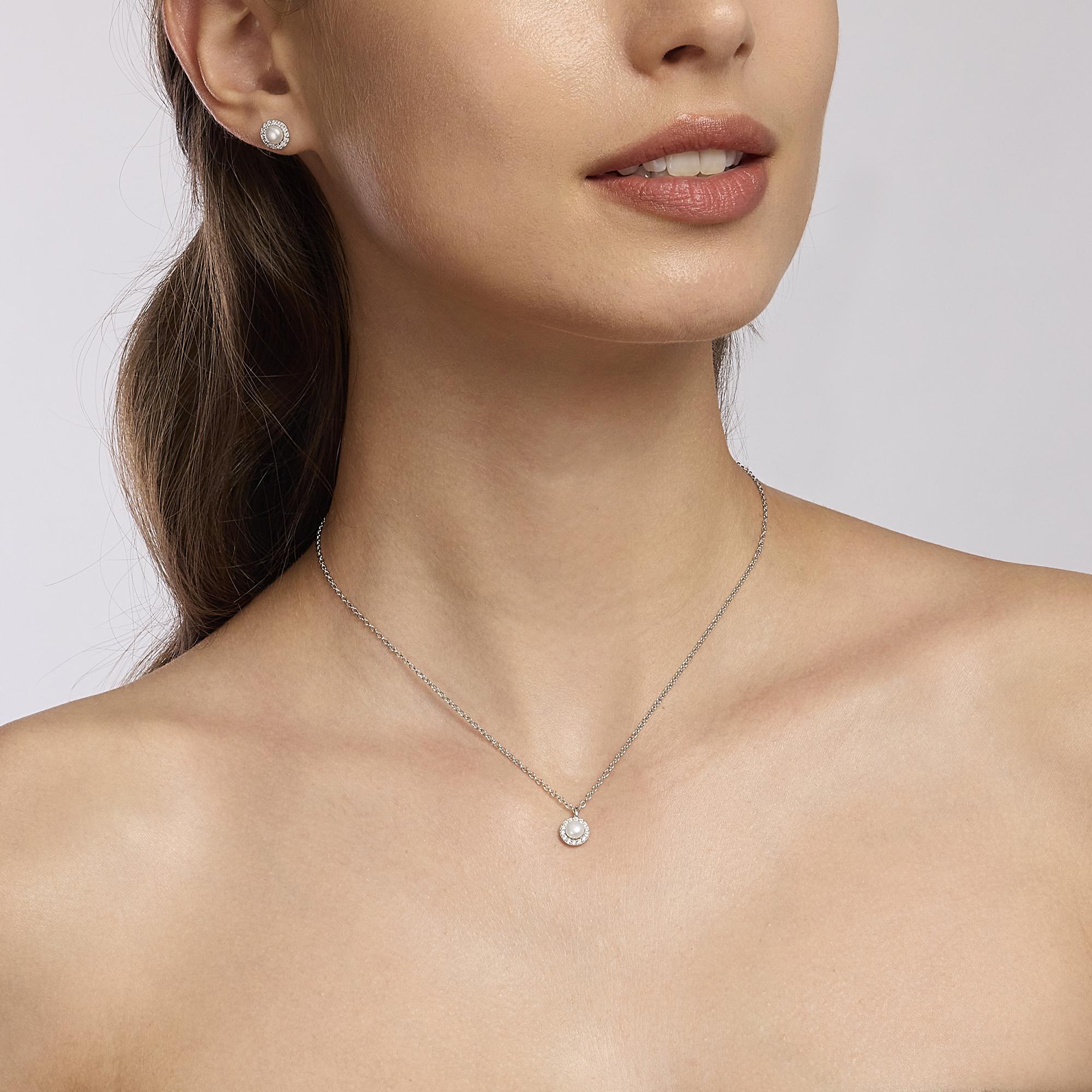 Mabina Donna - Orecchini lobo con perle coltivate MILANESIENNE - 563553