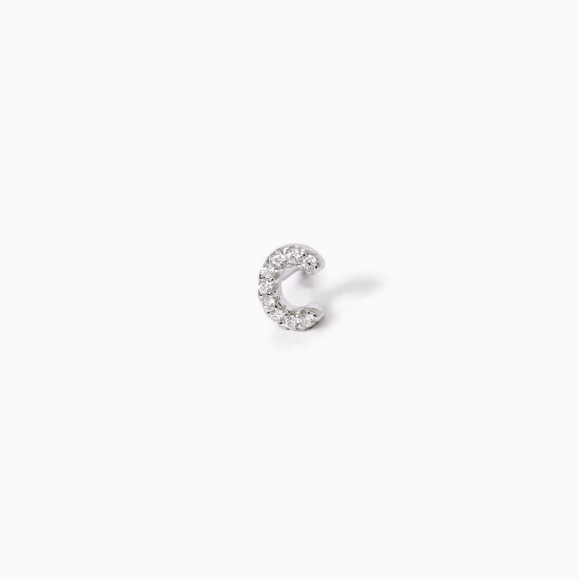 Mabina Donna - Einzelner Ohrring in Silber mit C Zirkonia - 563569C