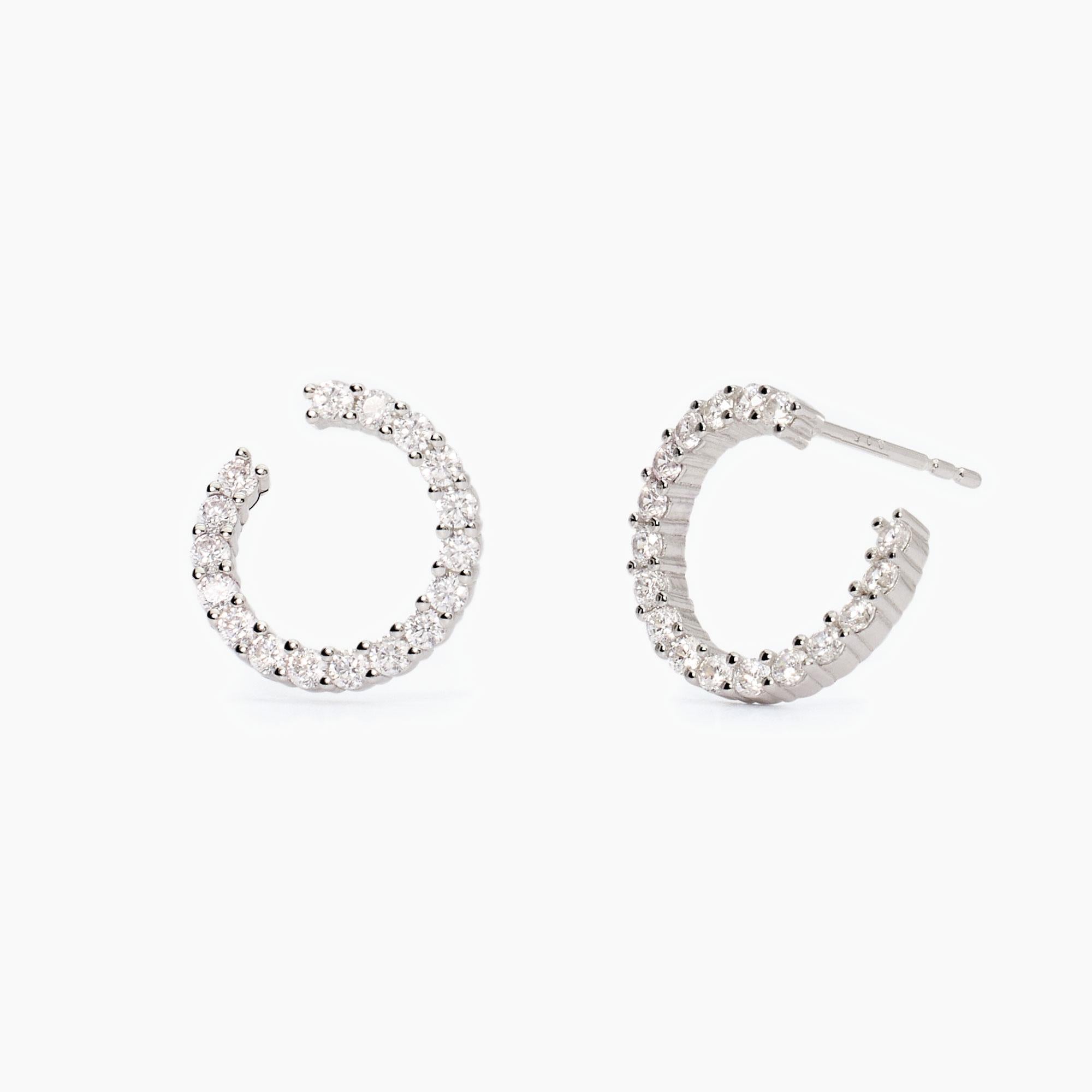 Mabina Donna - Silberohrringe mit Zirkonia FUTURIST - 563755