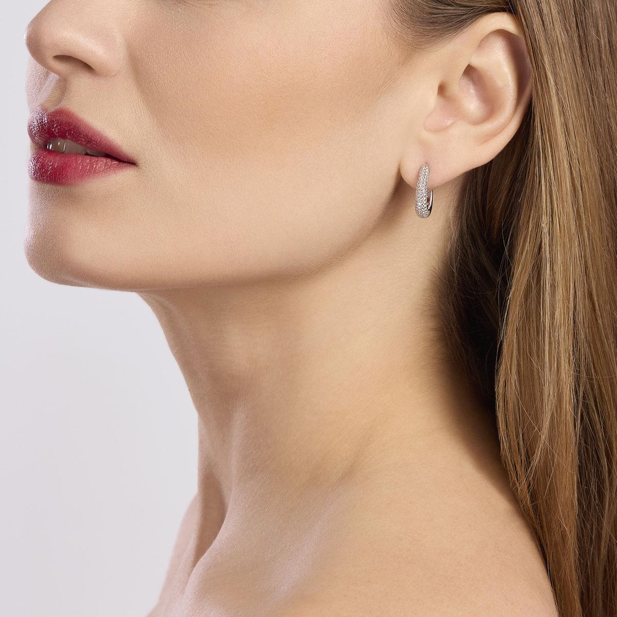 Mabina Donna - Silberohrringe mit Zirkonia CLEOPATRA - 563776