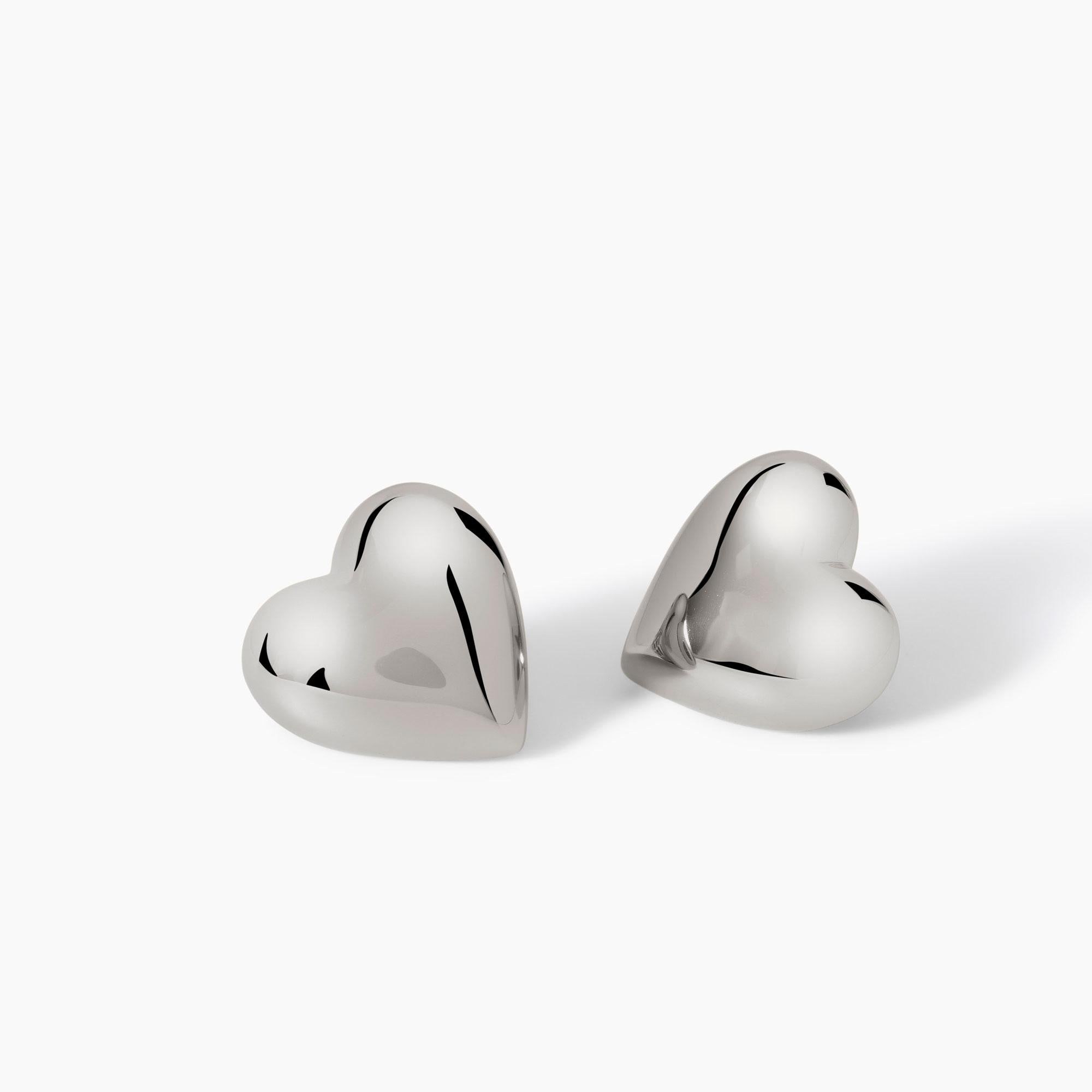 Mabina Donna – Herzförmige Silberohrringe „Don’t Say Love“ – 563831