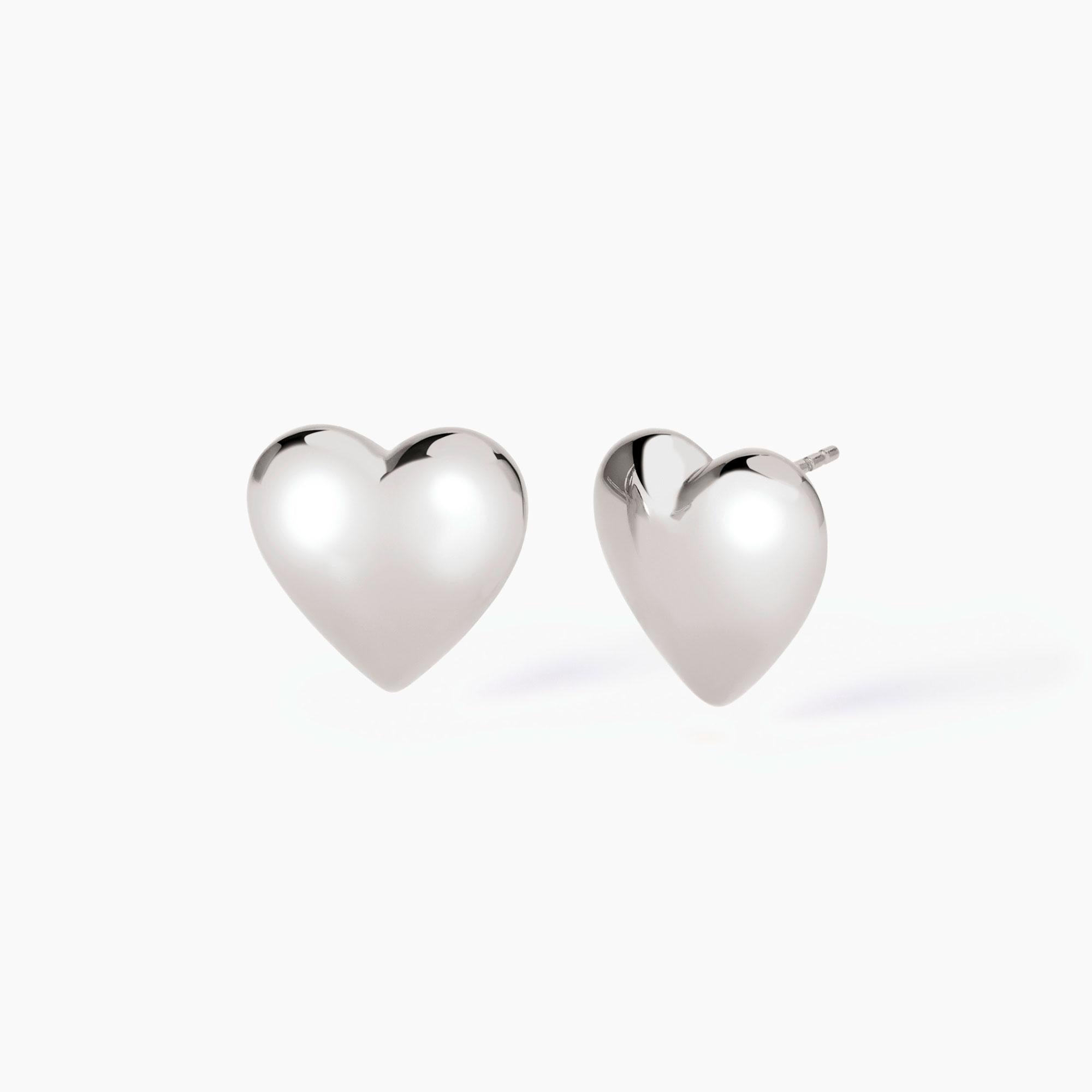 Mabina Donna – Herzförmige Silberohrringe „Don’t Say Love“ – 563831