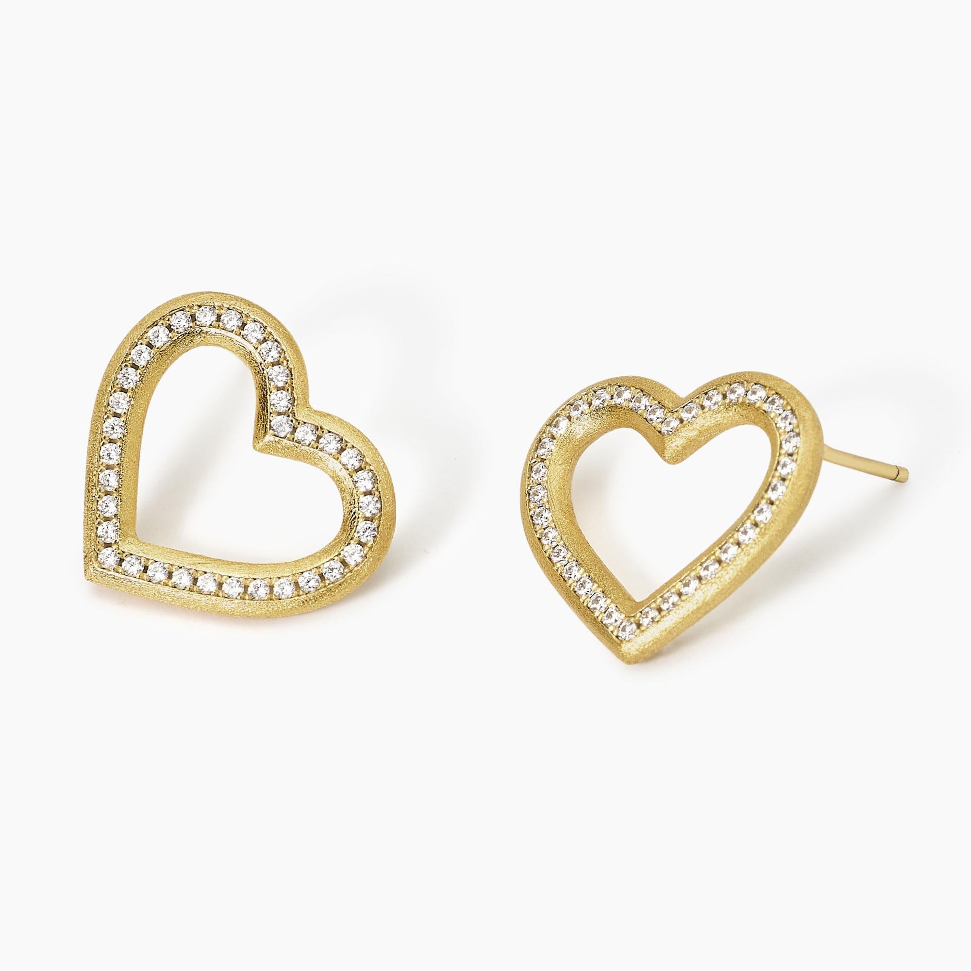 Mabina Donna Orecchini cuore in argento dorato, VERA - 563933