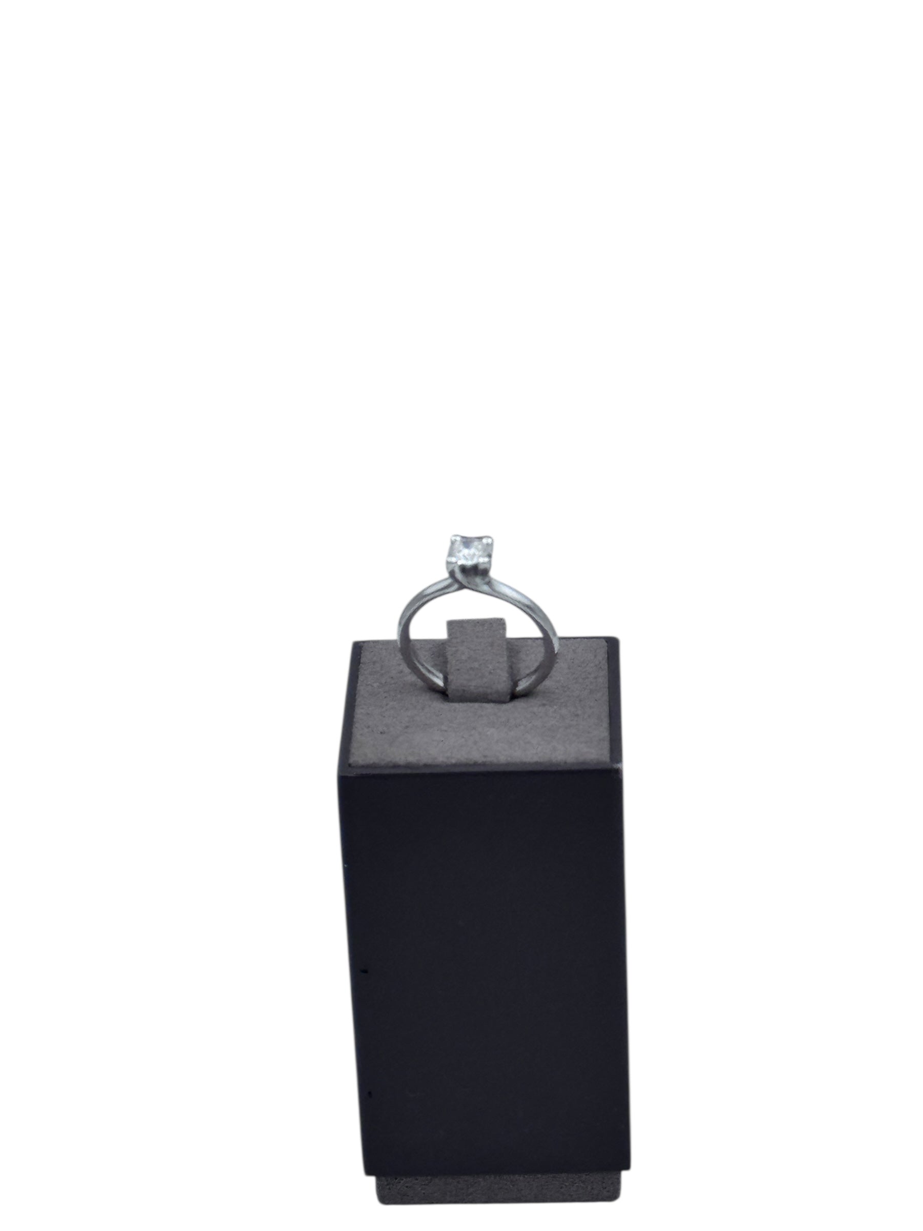 Anello solitario Giorgio Visconti in oro bianco 18KT e diamante centrale, 0.42ct - AB17341F