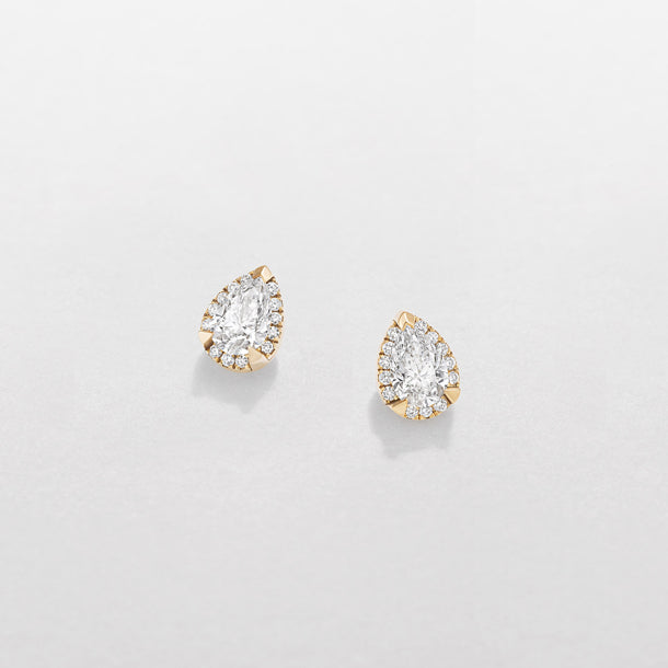 Tropfenförmige Diamantohrringe aus 18 Karat Gelbgold aus der Io Luce-Kollektion, 0,46 Karat – B39450D