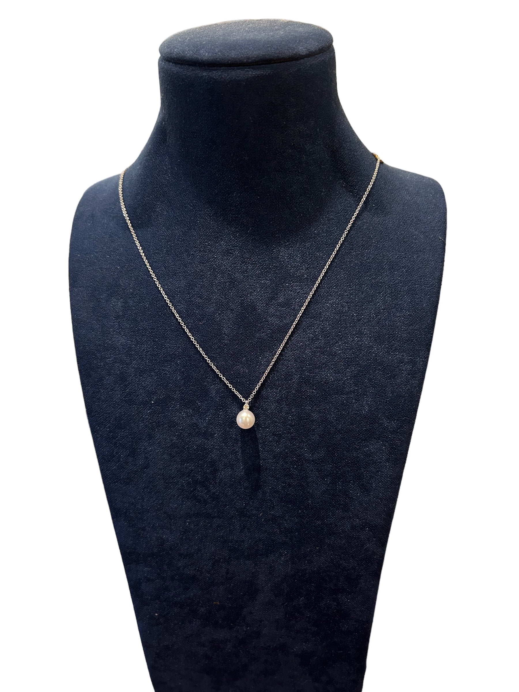 Collana perle e diamanti, 0.04ct- XD 114/0600