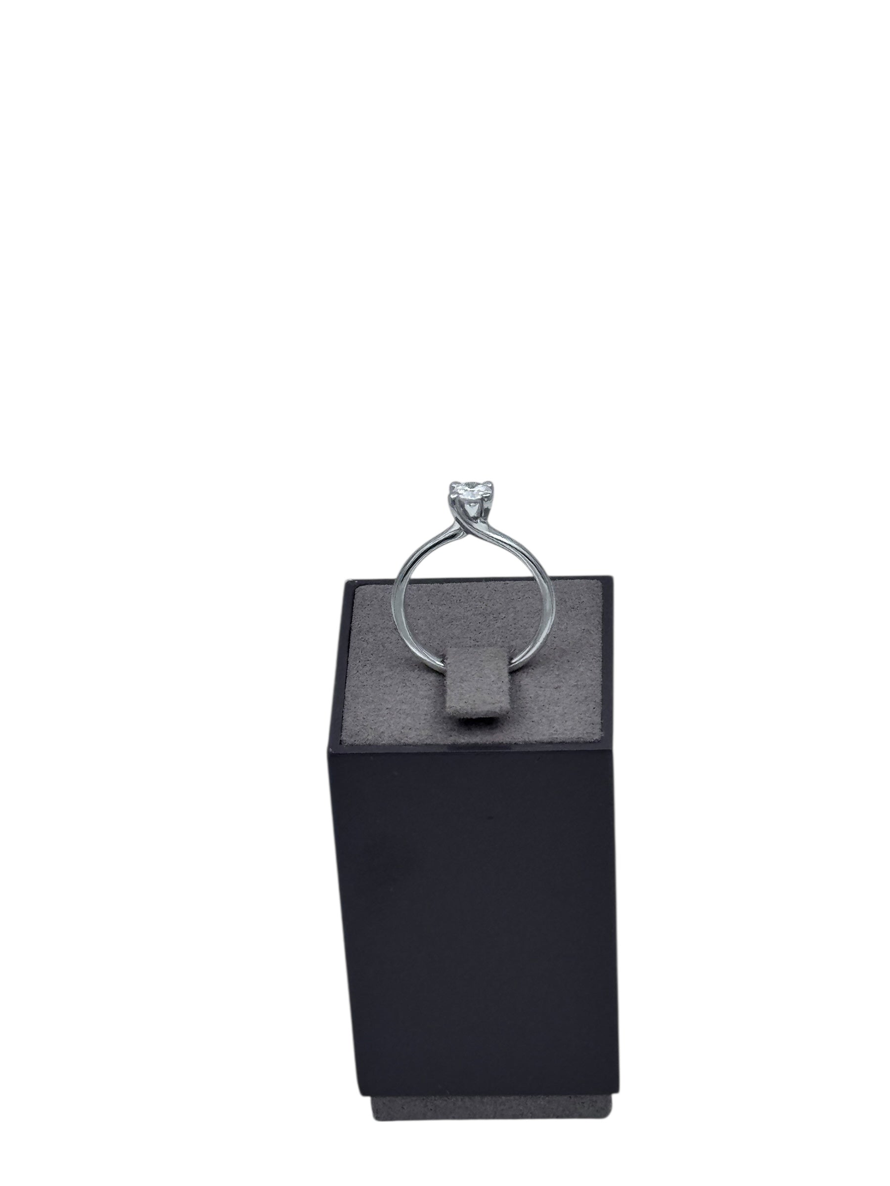 Anello solitario Giorgio Visconti in oro bianco 18KT e diamante centrale, 0.42ct - AB17341F