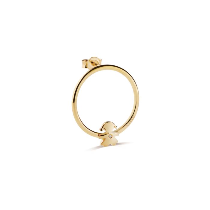 LES PETITS - EINZELNER OHRRING FÜR MÄDCHEN AUS GELBGOLD UND DIAMANT - LBB711