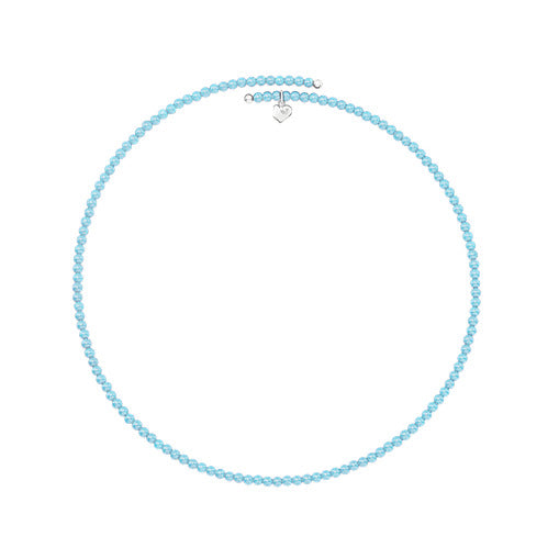 Chantecler Choker in Composite Turquoise and Silver - 42460