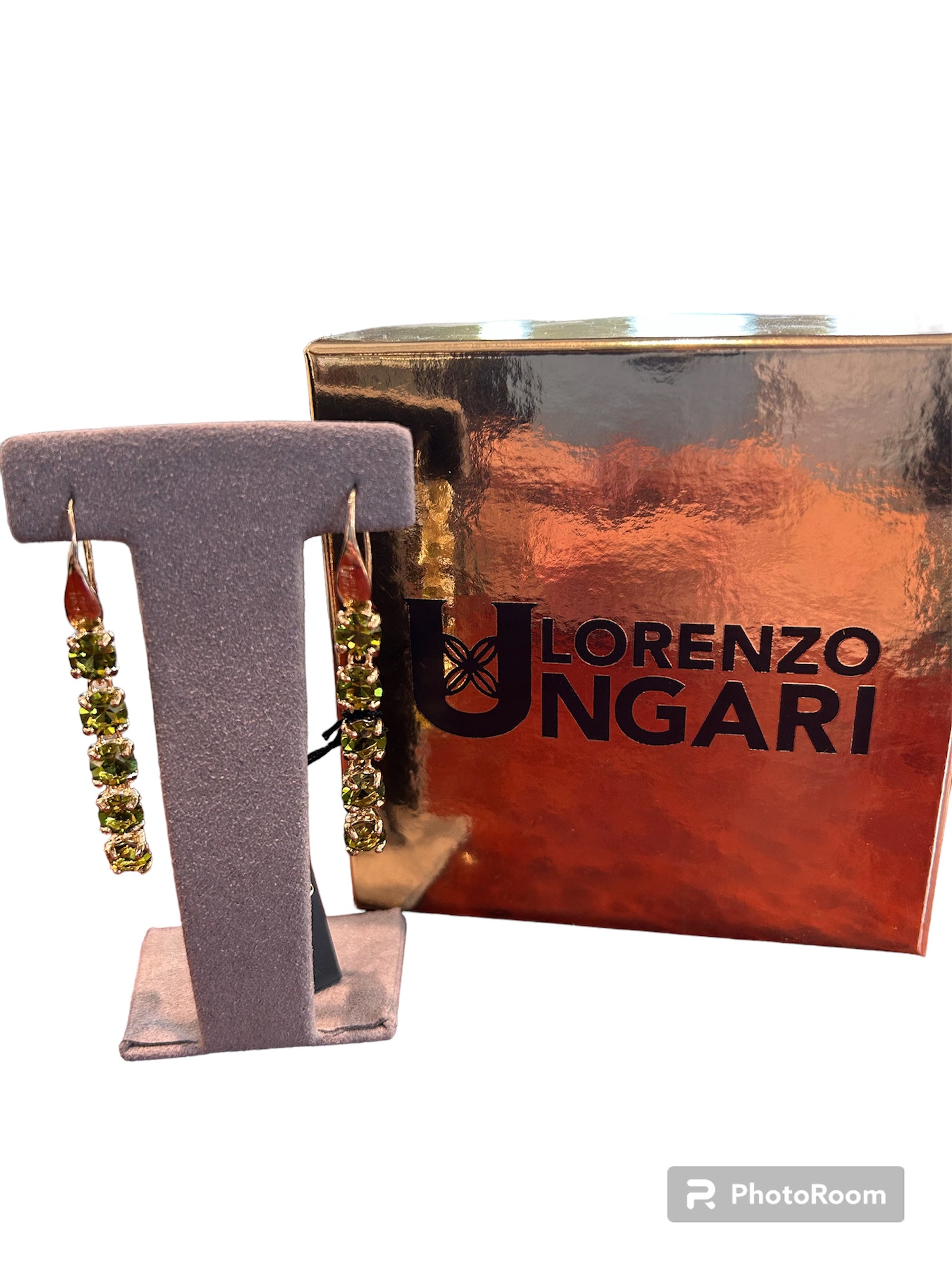 My King - Peridot-Grünquarz-Ohrringe aus vergoldeter Bronze - ILMIORE OR 020 GV