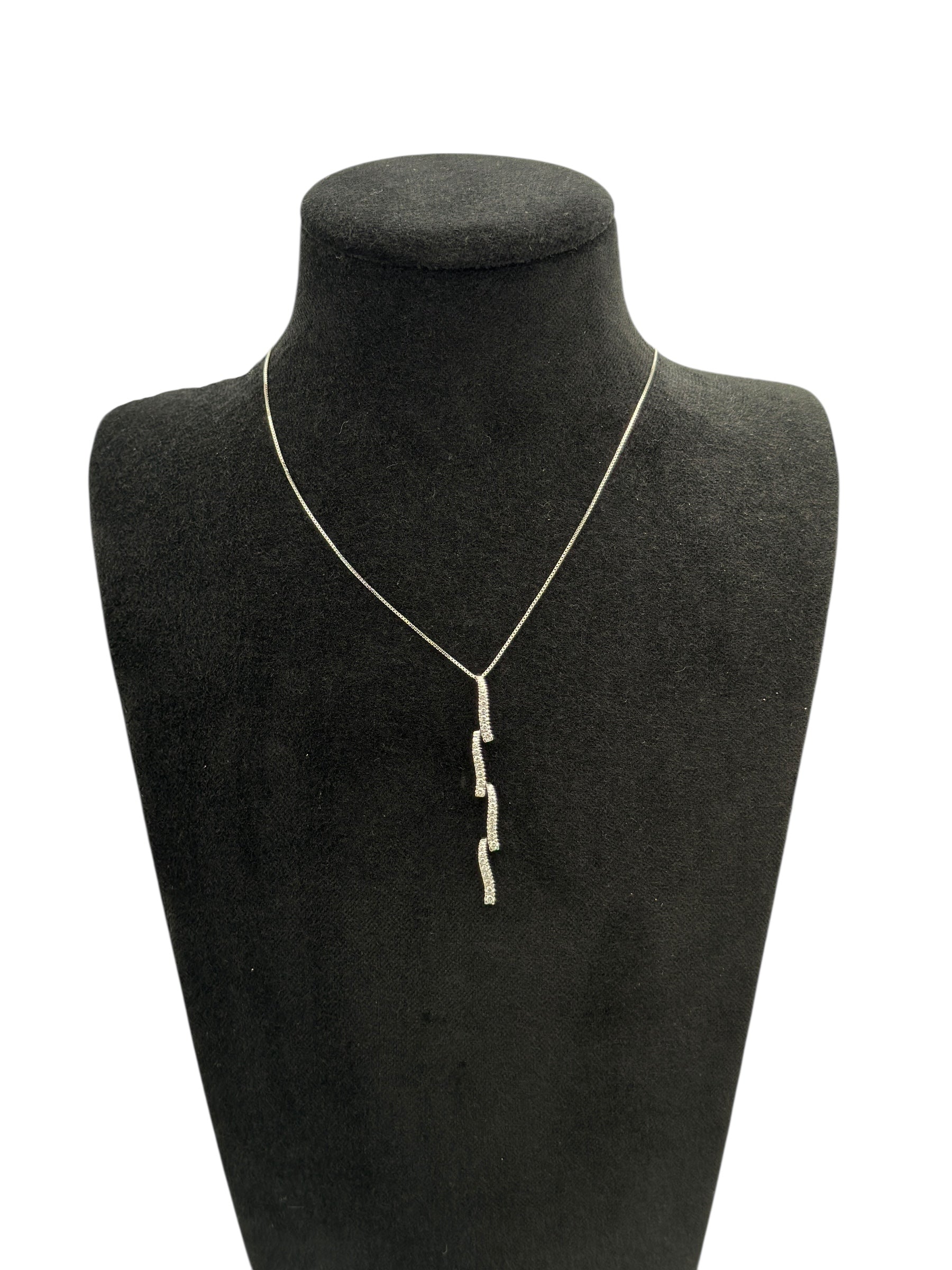 Damiani-Halskette mit Fantasieanhänger aus 18 Karat Weißgold und Diamanten – DMBR009H