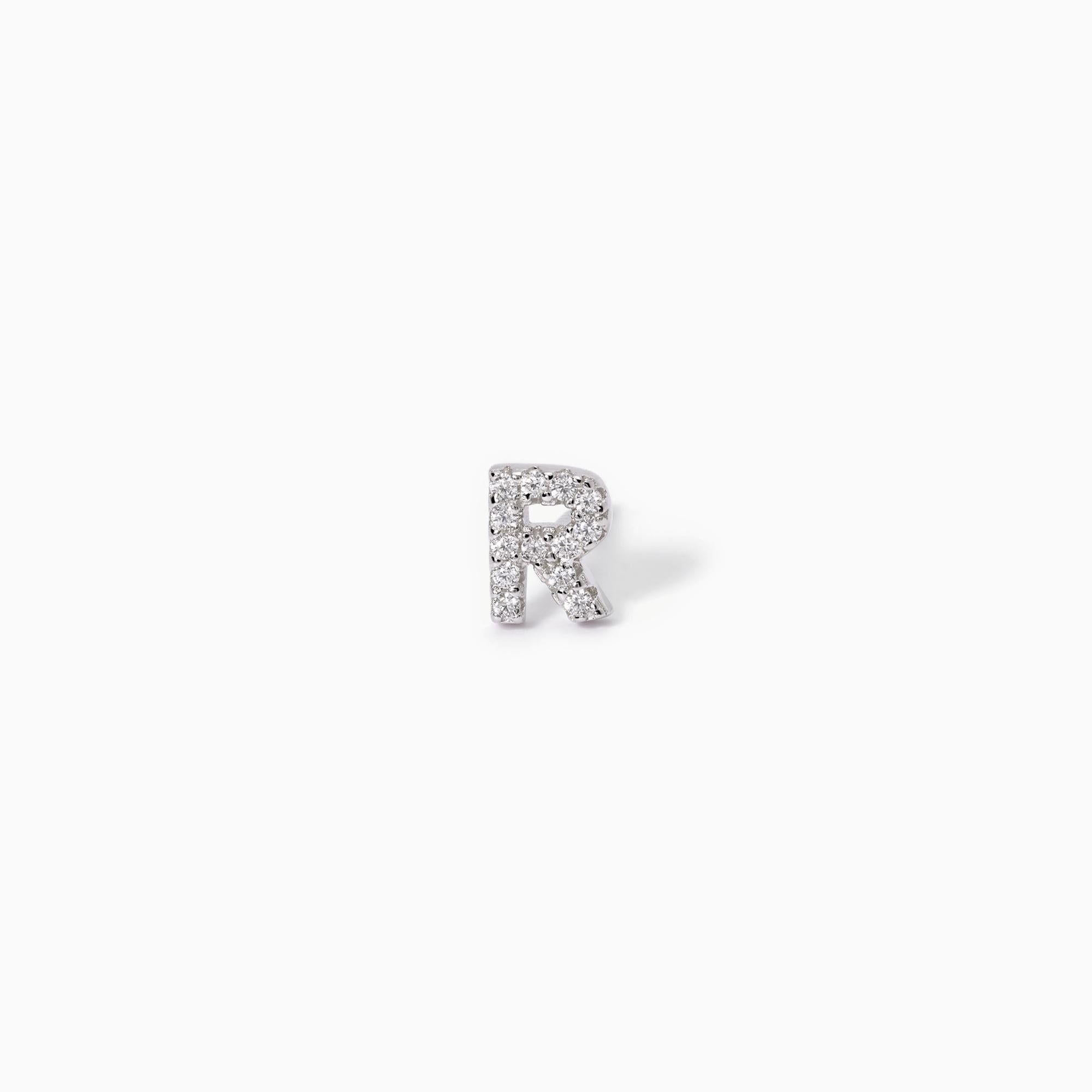 Mabina Donna - Einzelner Ohrring Buchstabe "R" - 563569R