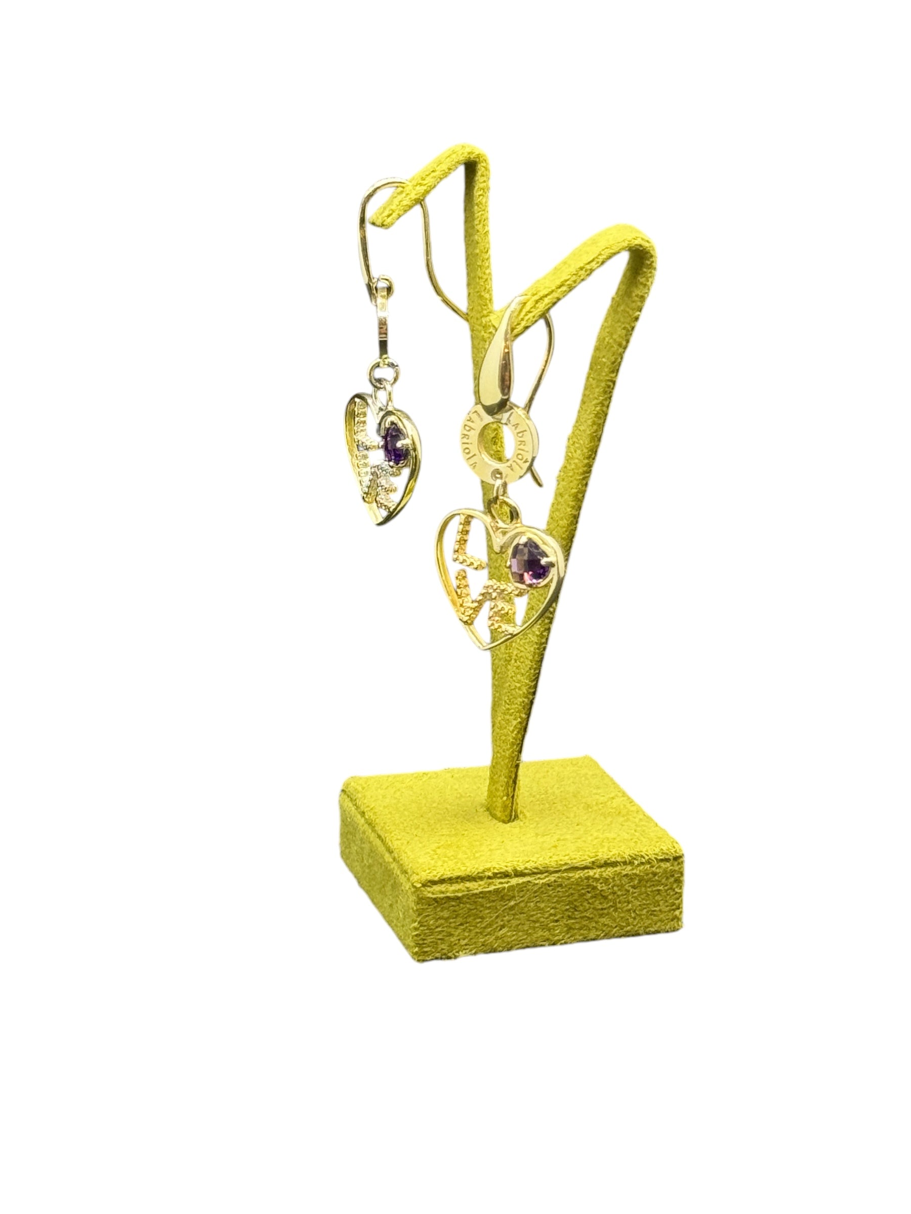 Labriola Tropfenohrringe aus Silber und weißer Emaille, mit LOVE-Anhänger – AG1032/B