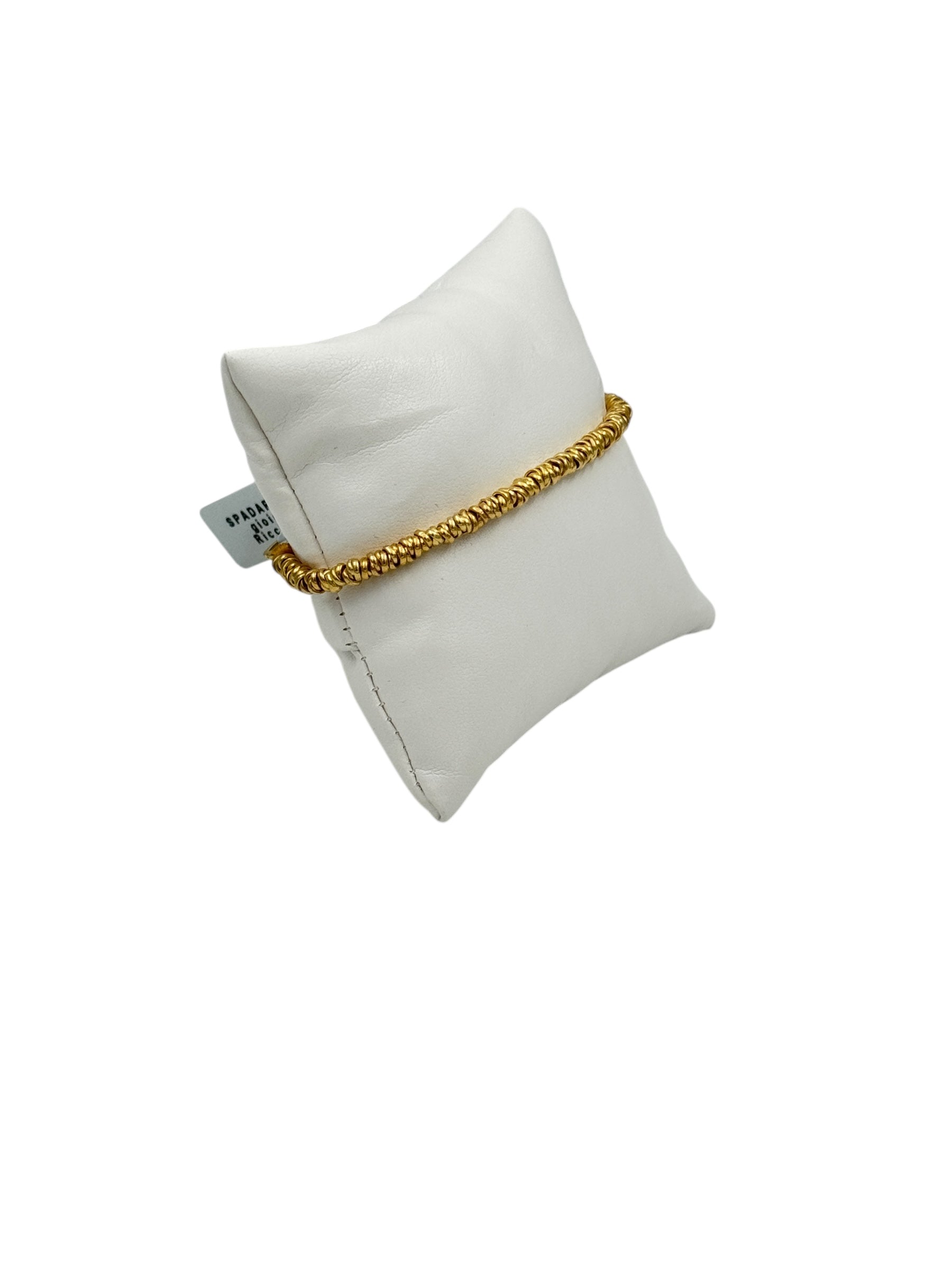 Bracciale Spadarella in argento dorato, unisex, con anellini - SPBR268-oro