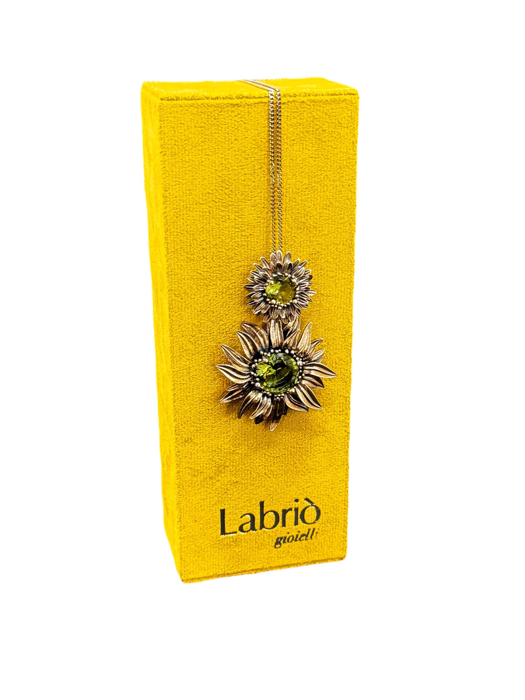 Labriola DAISY SILBERHALSKETTE MIT GRÜNEM QUARZ UND TURMALIN - 2243
