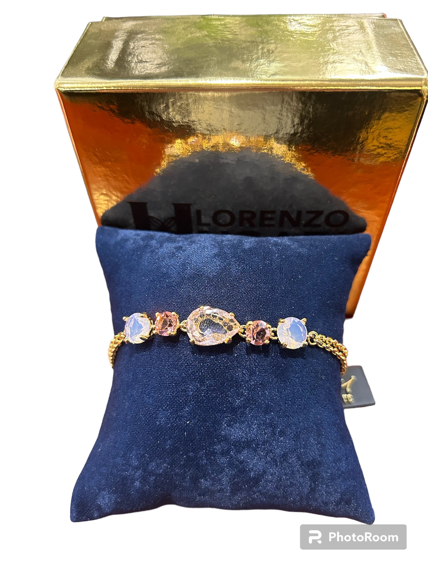 IL Mio Re - Bracciale con pietre grandi citrino e fumè in bronzo dorato - ILMIORE BR 064