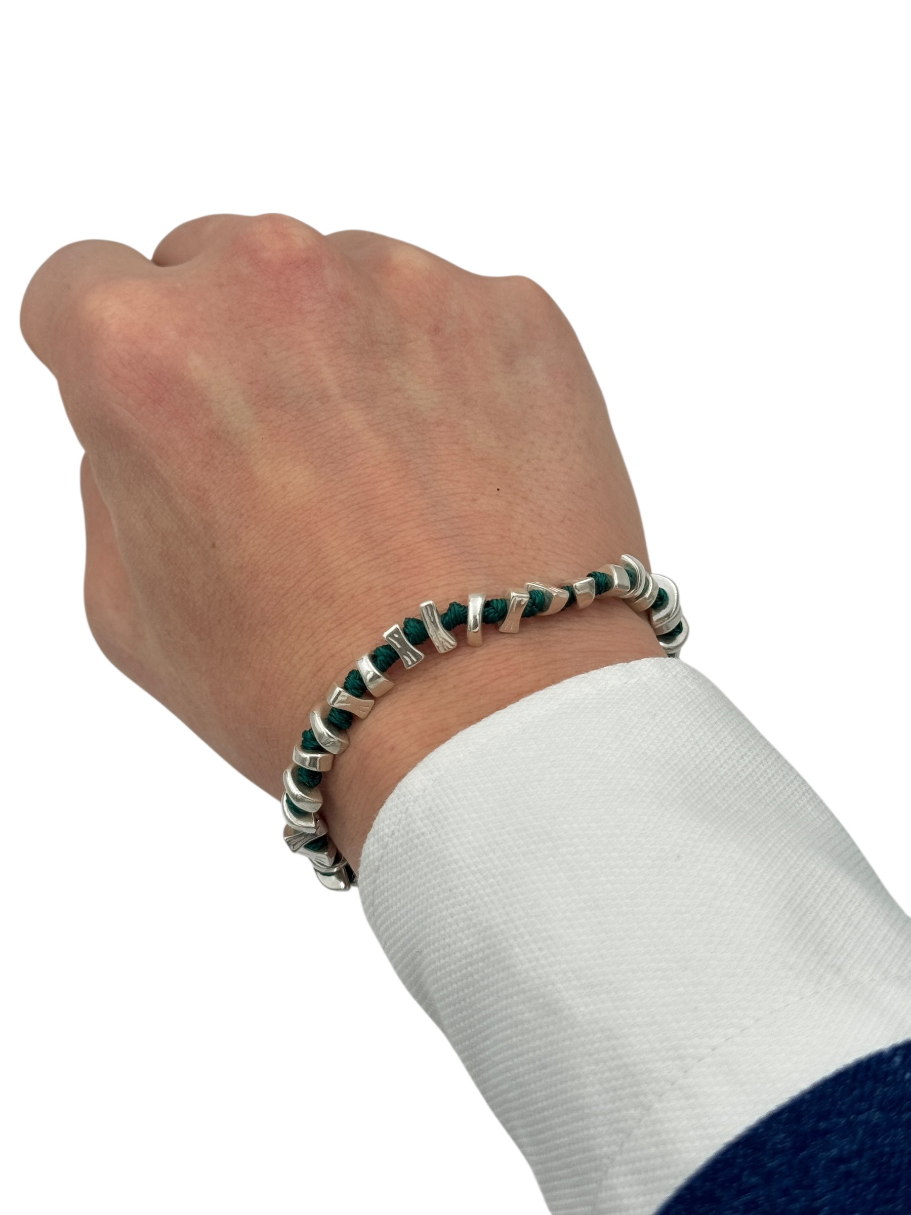 Bracciale Spadarella in argento spina, colore verde gucci - SPBR14-verde gucci