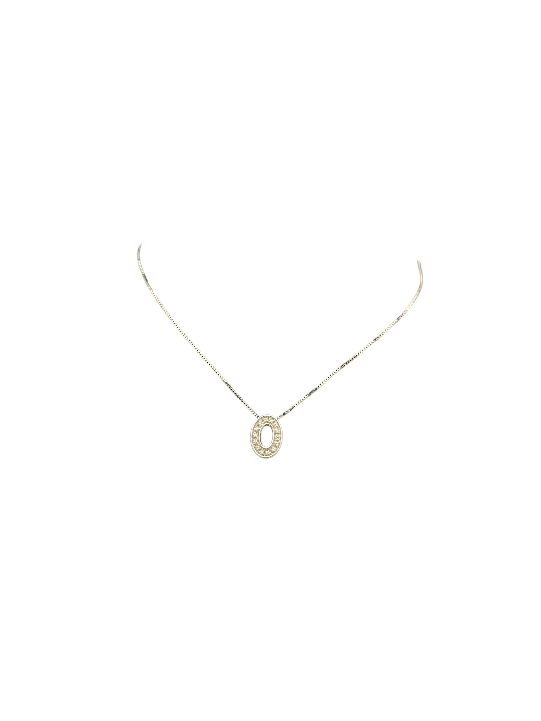 Girocollo Damiani in oro bianco 18kt e diamanti con pendente ovale - DDB32858