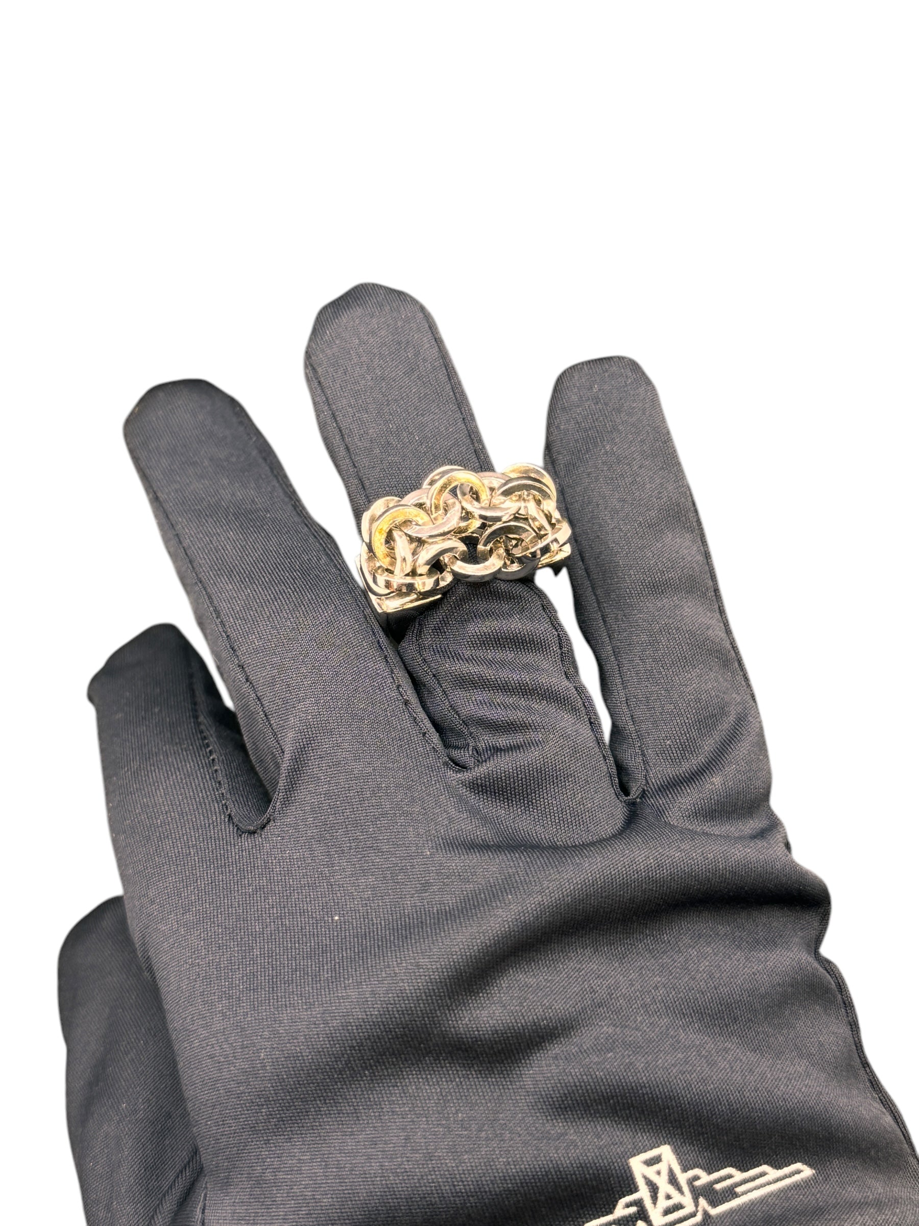 Pianegonda Women's Silver Ring with Links - AA010515