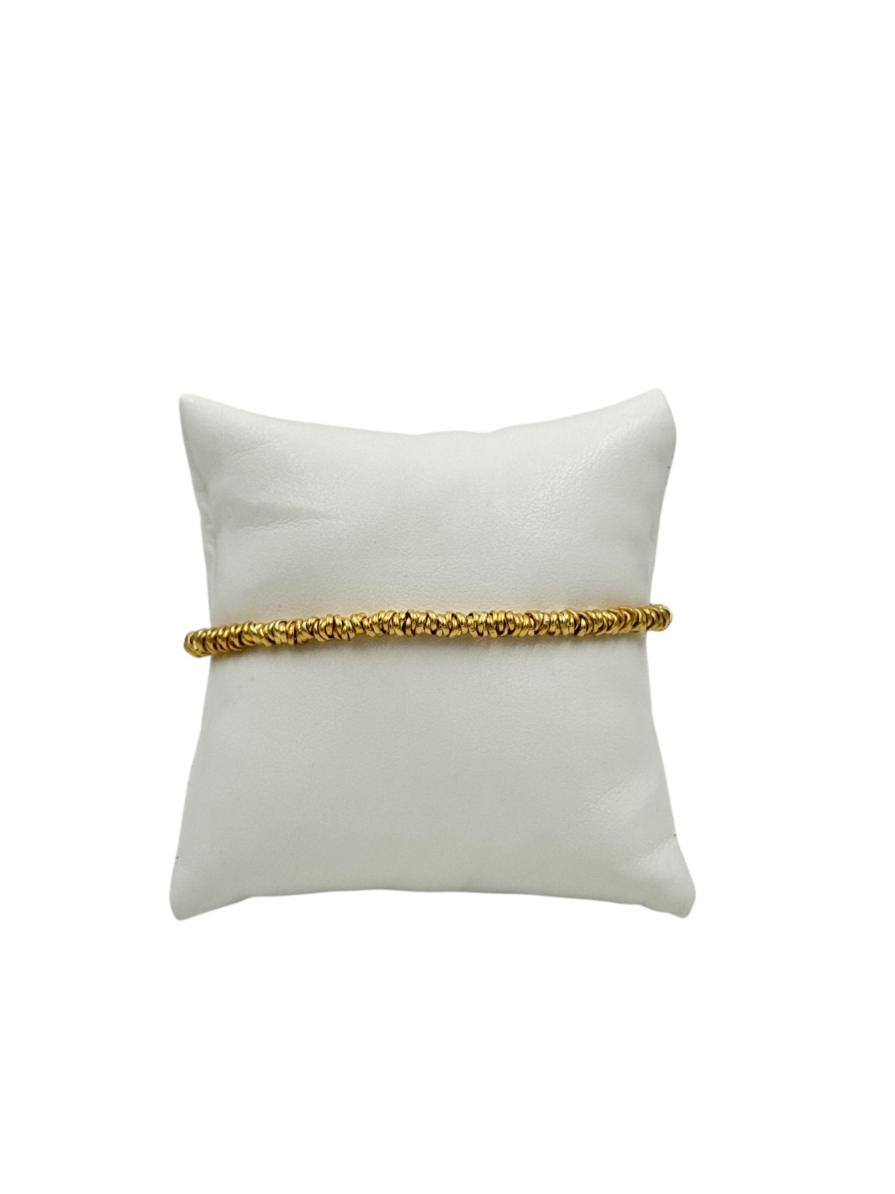 Bracciale Spadarella in argento dorato, unisex, con anellini - SPBR268-oro