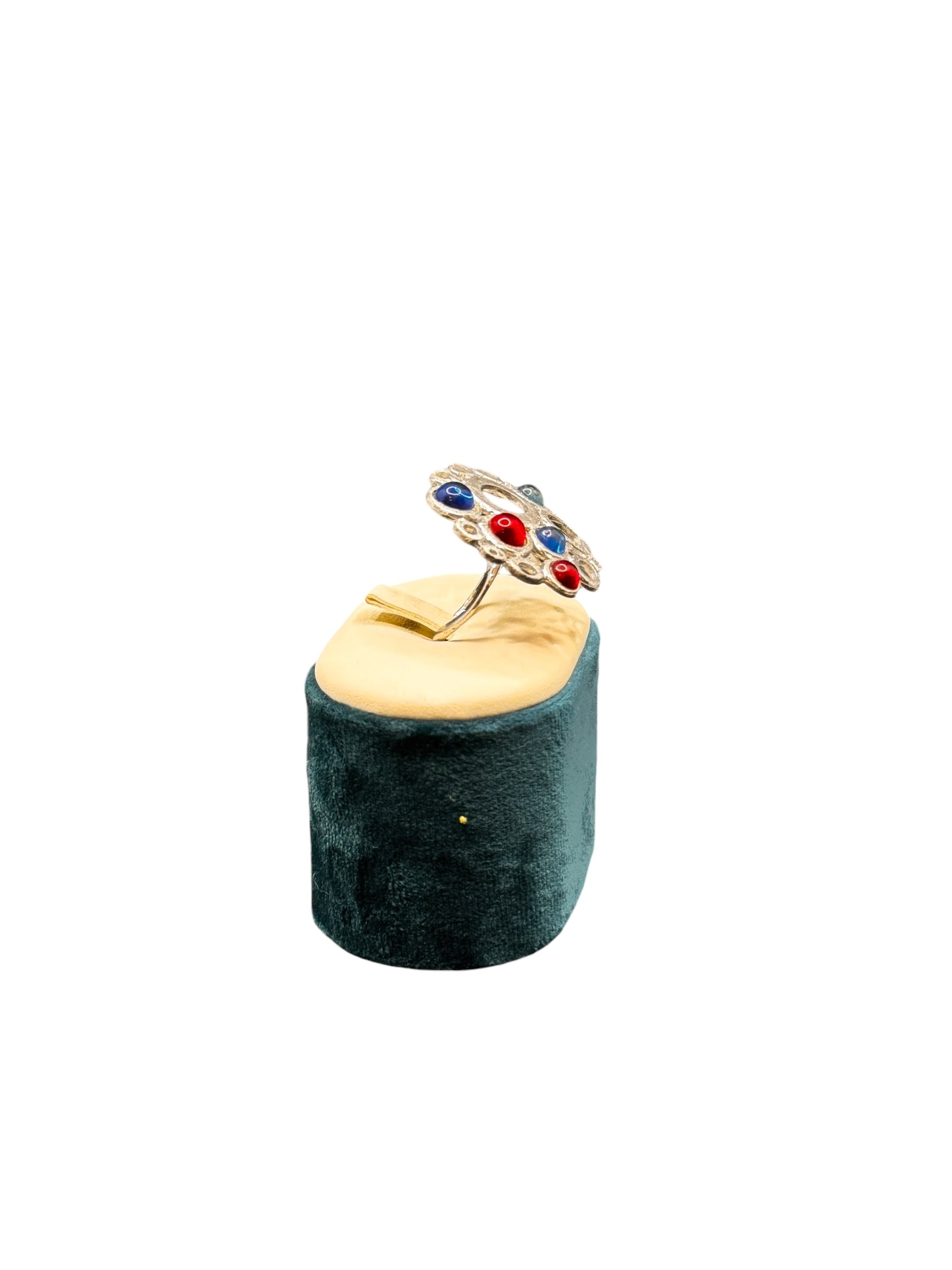 Labriola-Ring aus Silber mit rotem und blauem Spinellquarz – AG1123BS