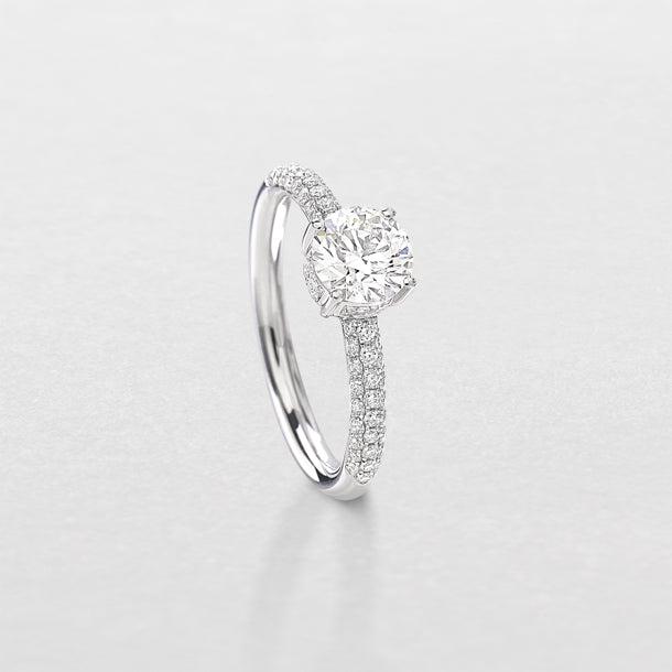 Solitärring aus Weißgold mit Diamanten, 0,66 - AB16609E