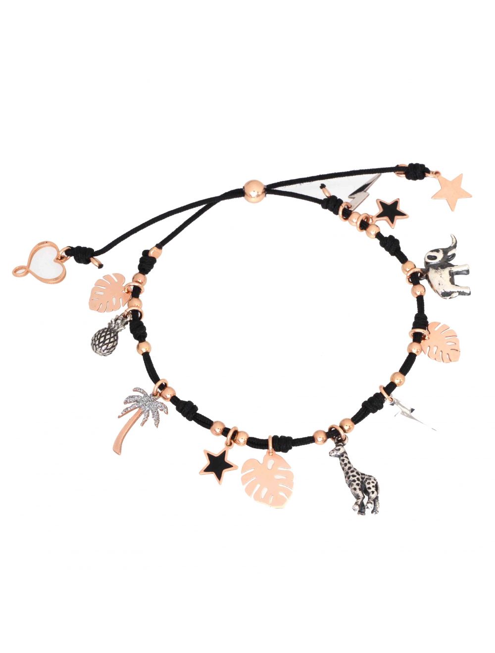 WIRE BRACELET WITH DANGLING ELEMENTS - BKAFR