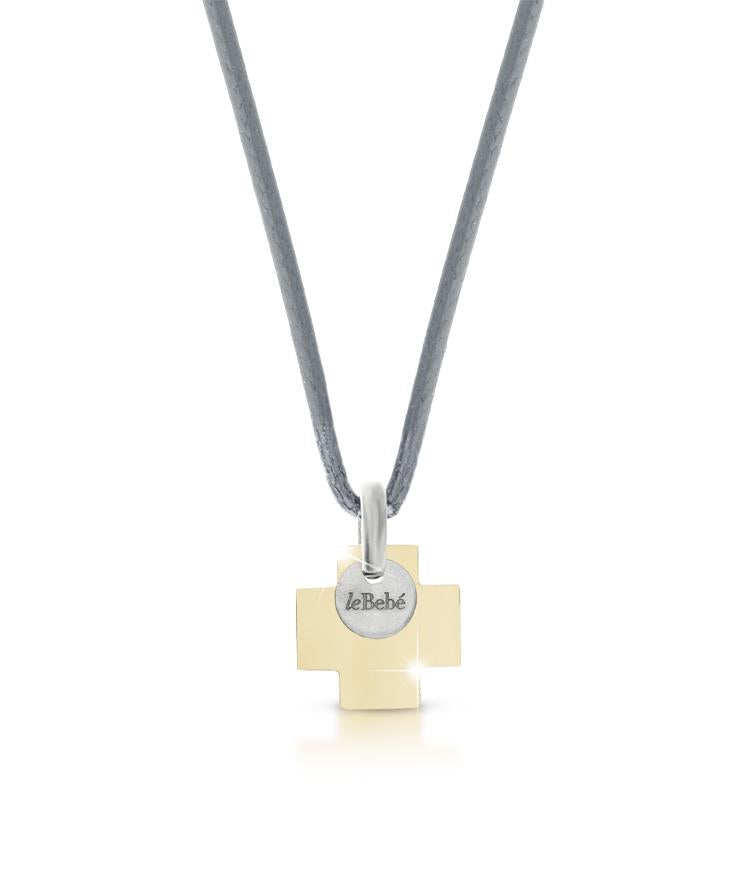 Babykreuz aus goldenem Titan für Herren – LBU010