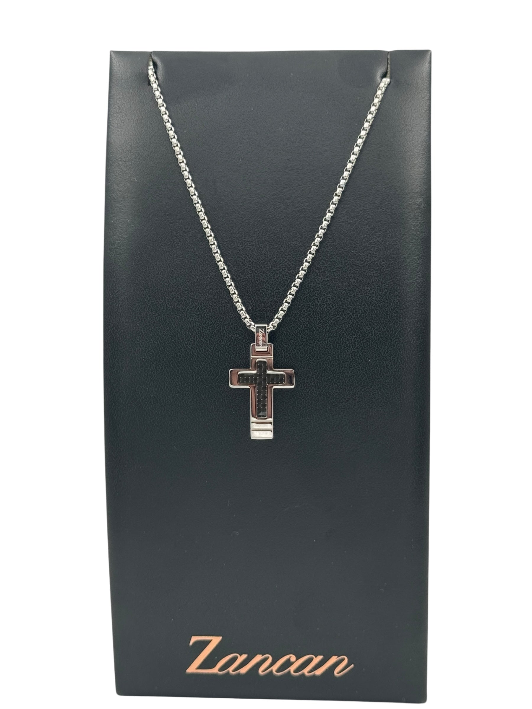 Collana Zancan in acciaio con pendente croce - EHC186