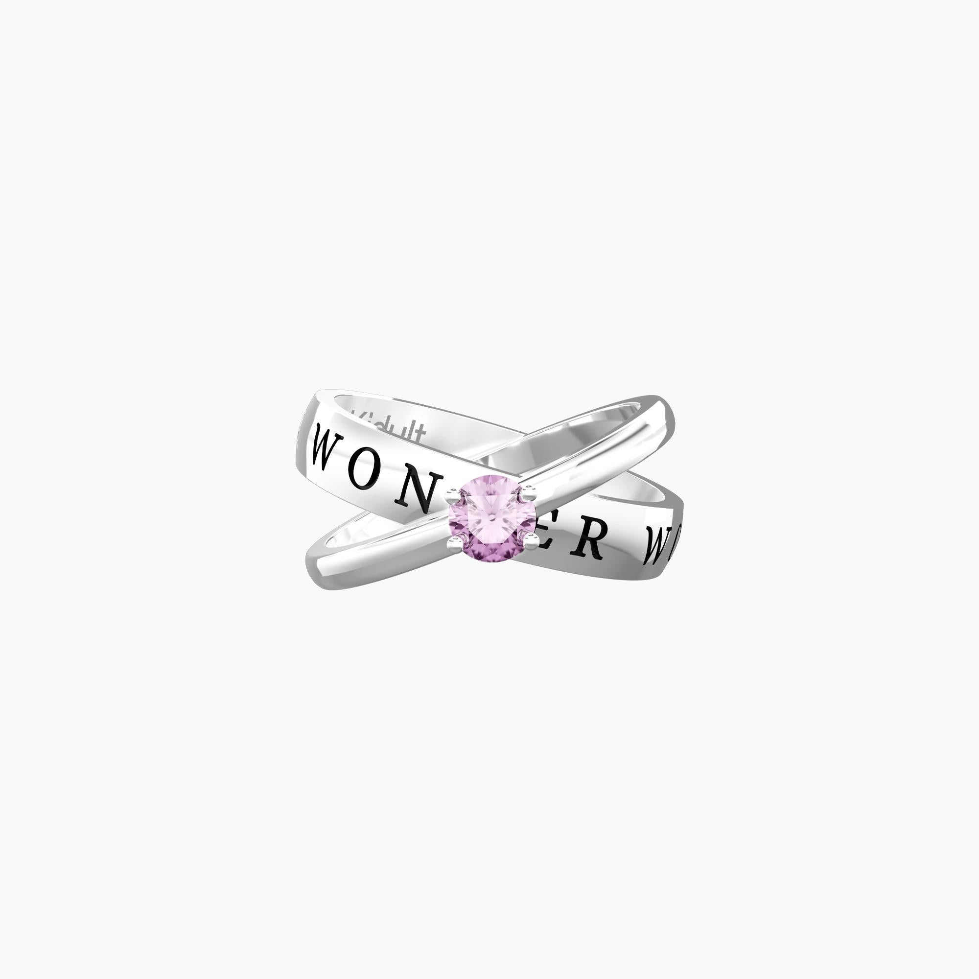 Anello con zircone rosa e scritta
SIMPLY A WONDER WOMAN - 721014