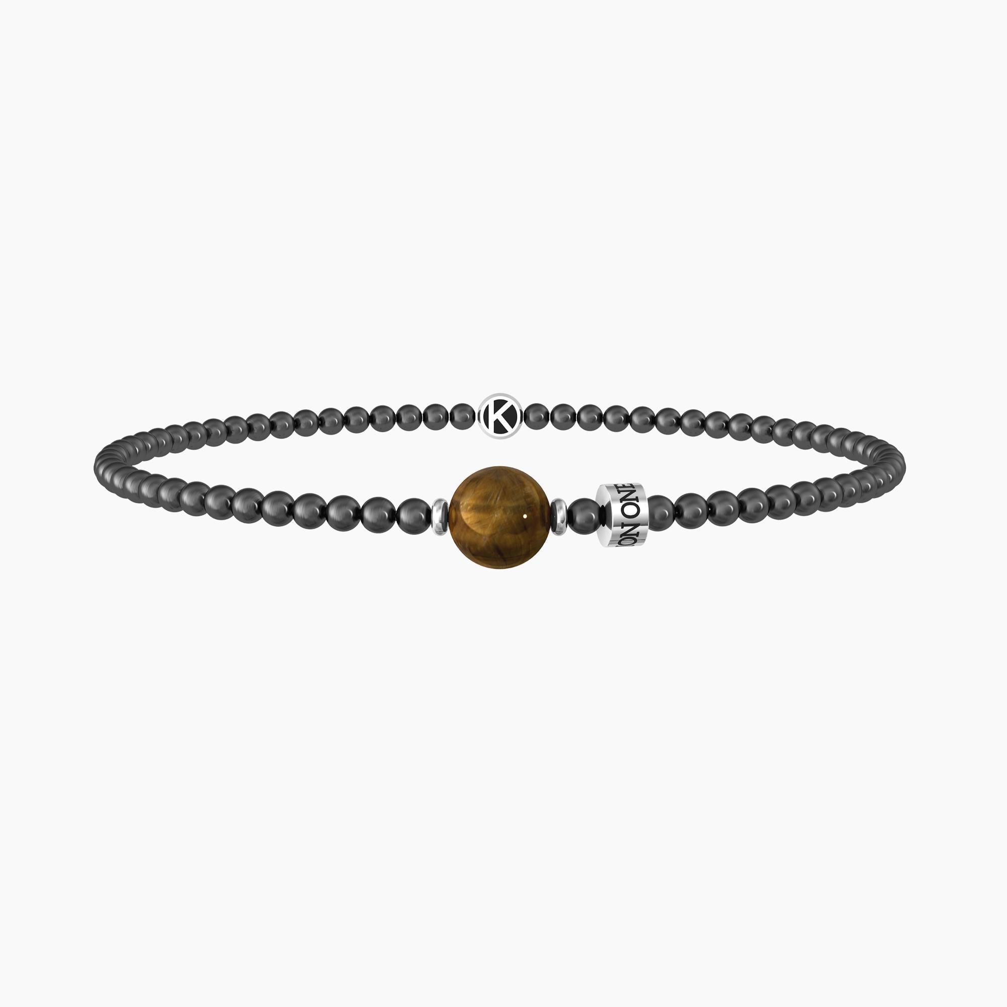 Elastisches Herrenarmband mit Gunmetal-PVD-Kugeln und Tigerauge
EINS VON EINER MILLION - 732247