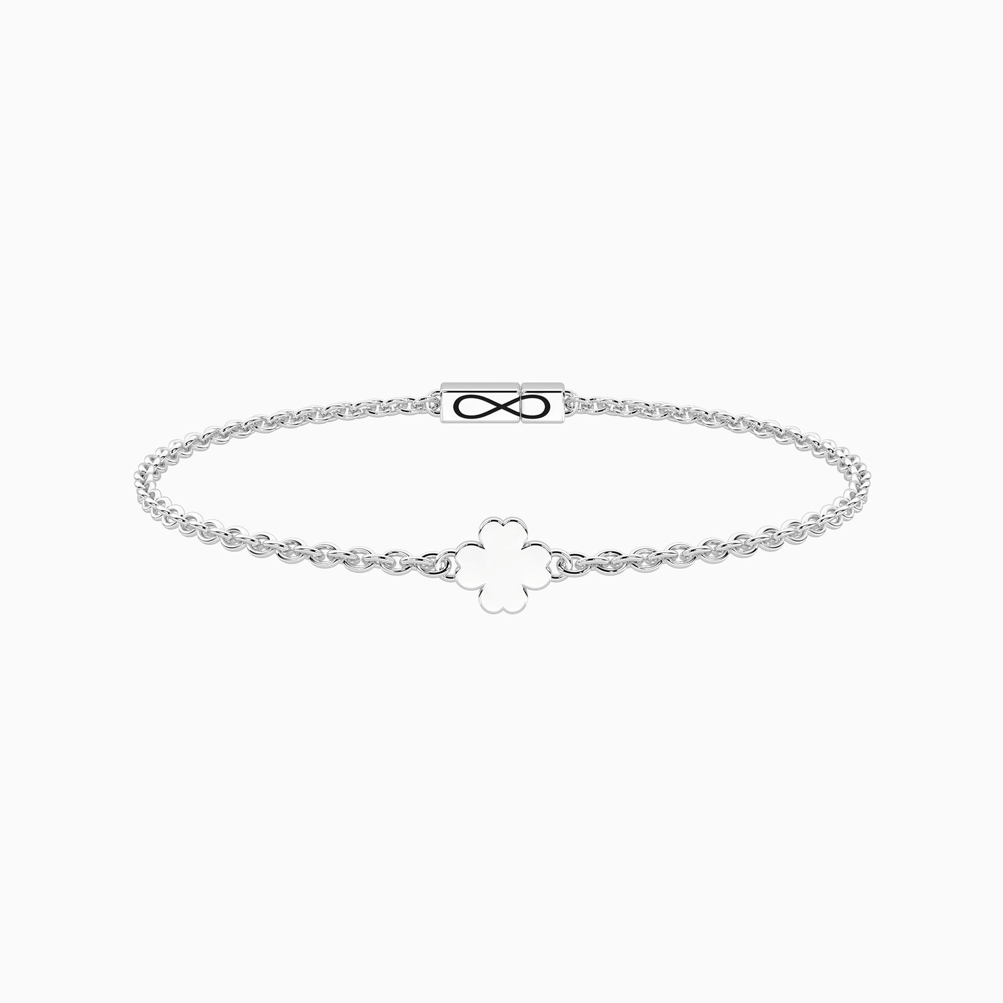 Bracciale Kidult con quadrifoglio e chiusura non-reversibile - 732316