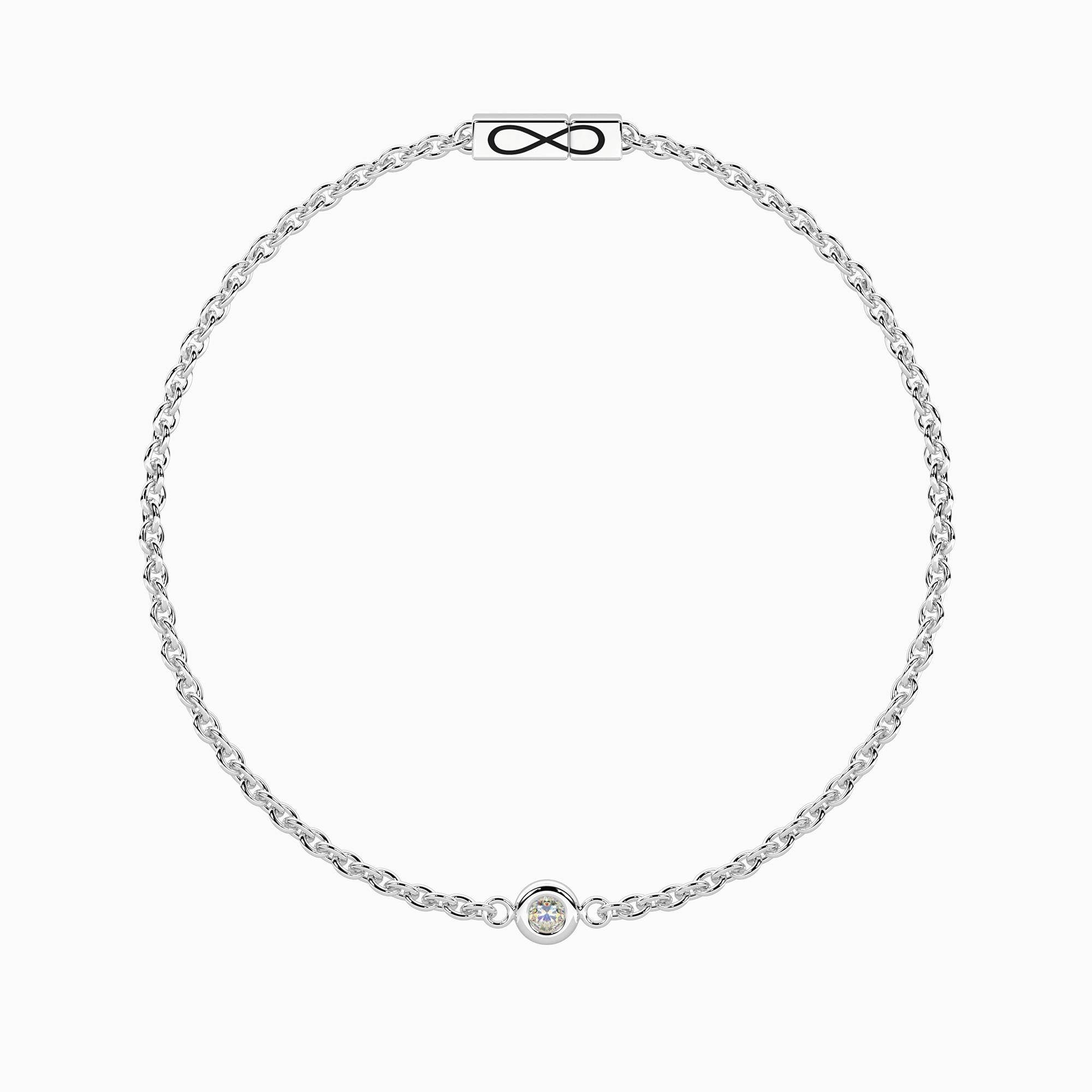 Bracciale Kidult con diamante lab-grown e chiusura non-reversibile - 732317