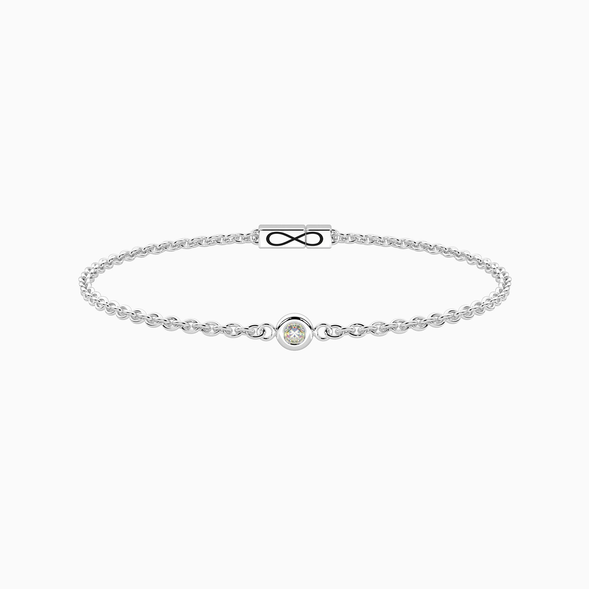 Bracciale Kidult con diamante lab-grown e chiusura non-reversibile - 732317