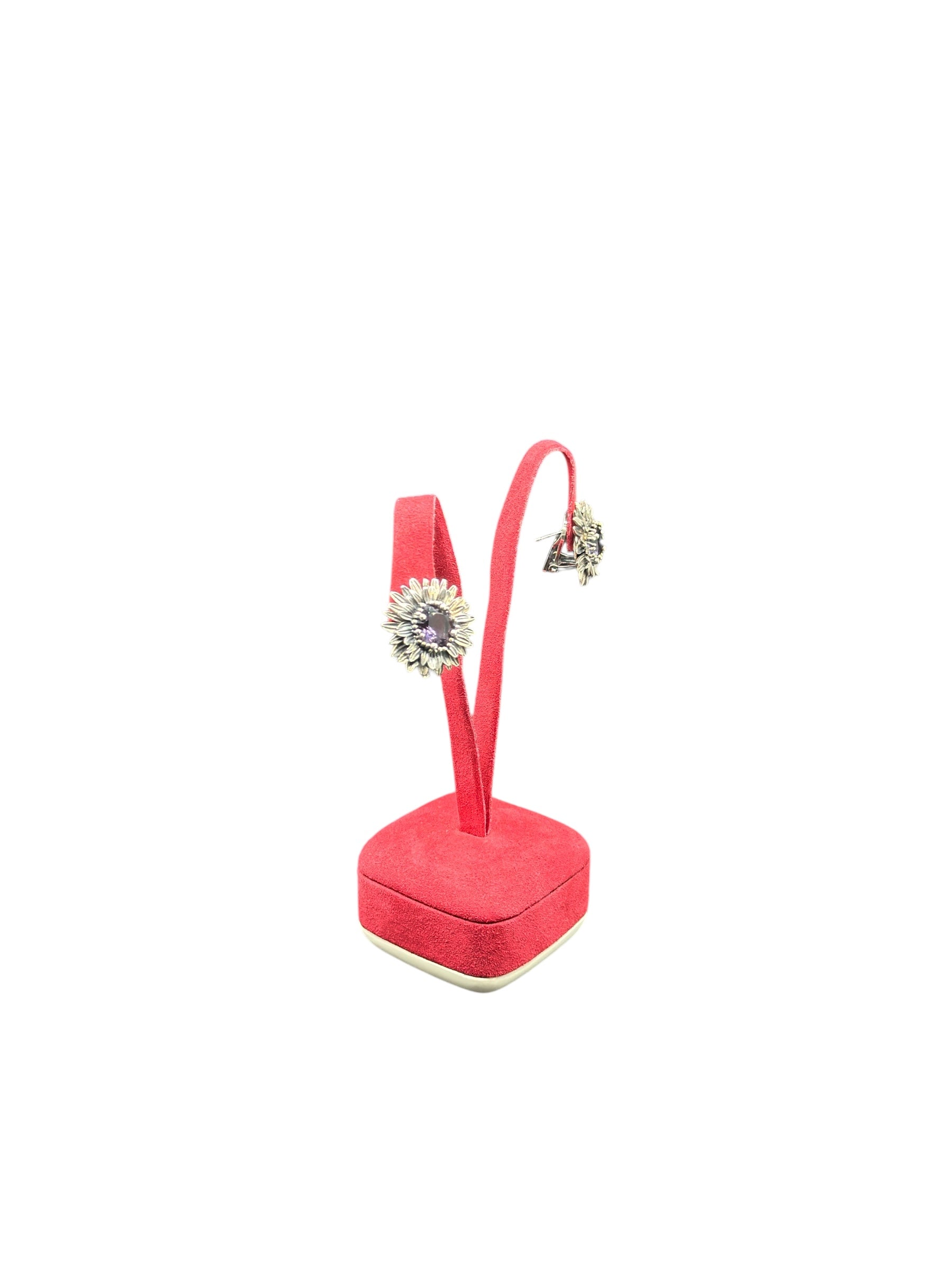 Labriola SILBERNE DAISY-OHRRINGE MIT LILA QUARZ UND AMETHYST - 2225