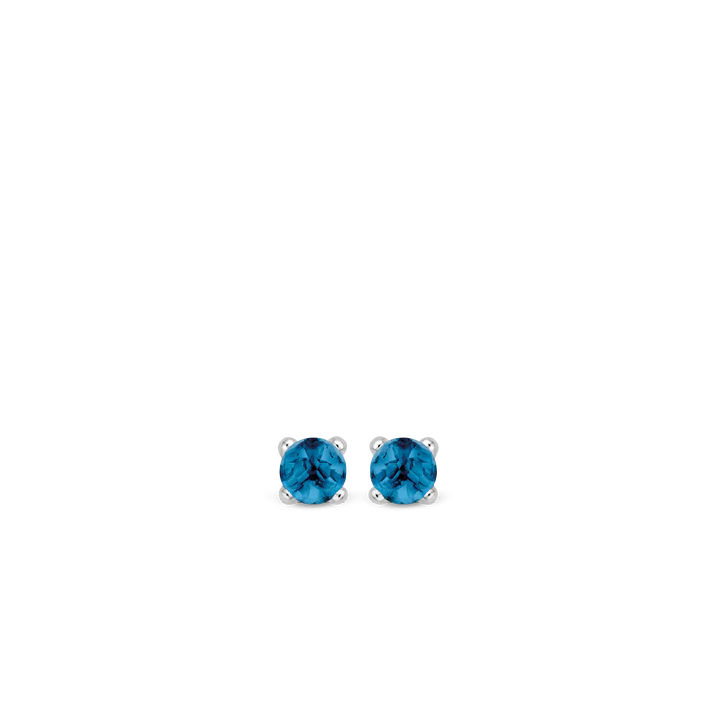 Orecchini argento dorato con pietra celeste - 7768DB