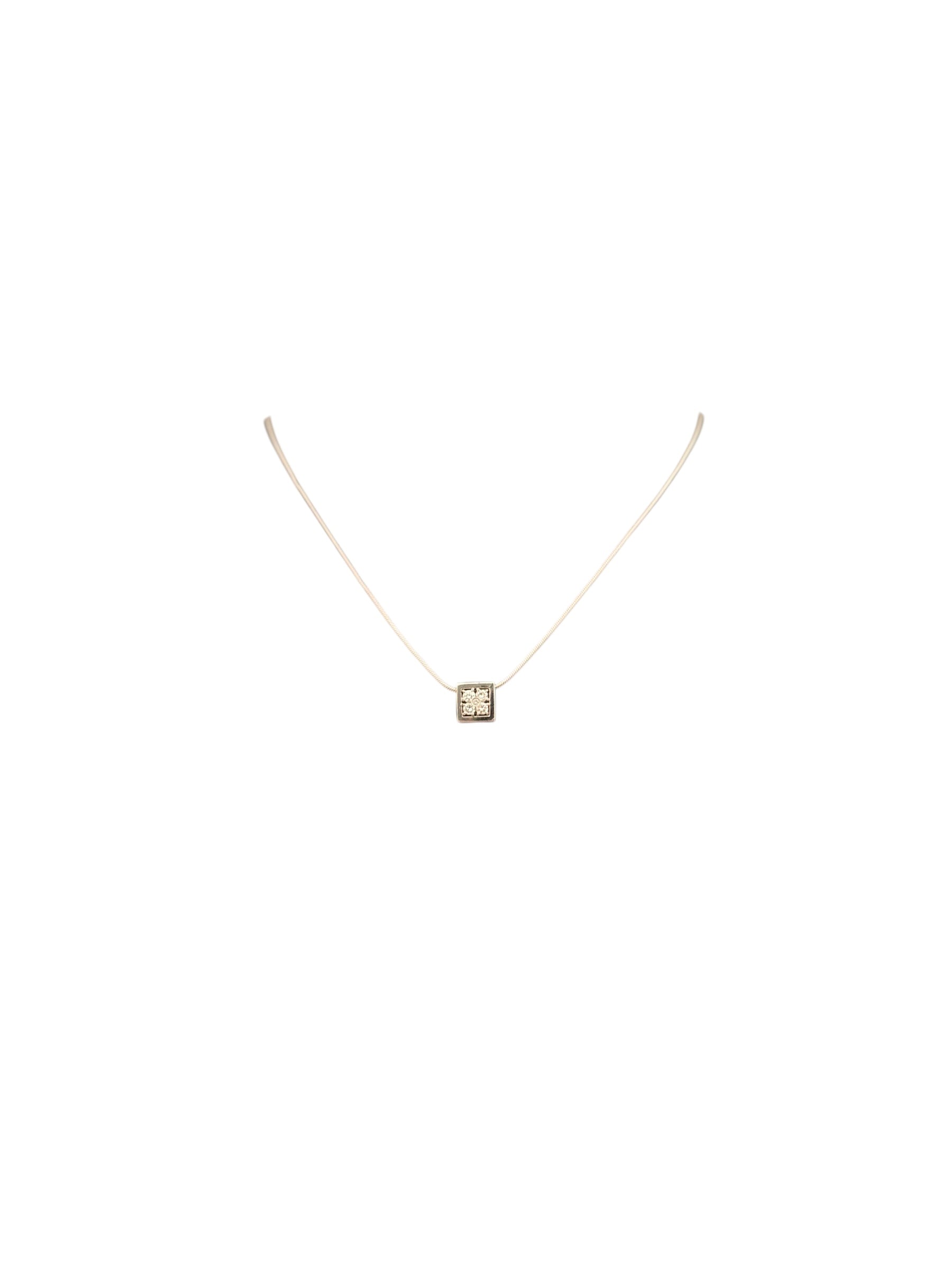 girocollo Damiani in oro bianco 18kt e diamanti, con pendente fantasia - DDB55447