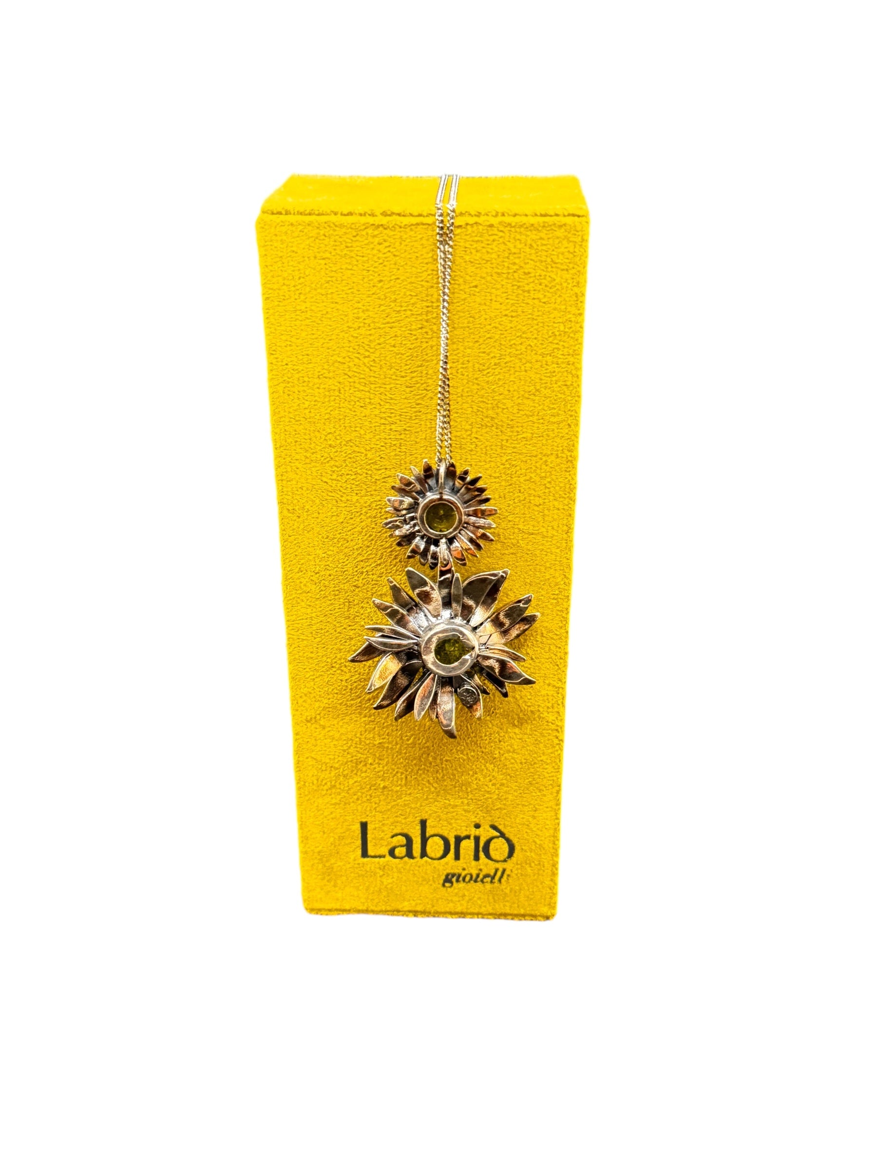 Labriola DAISY SILBERHALSKETTE MIT GRÜNEM QUARZ UND TURMALIN - 2243