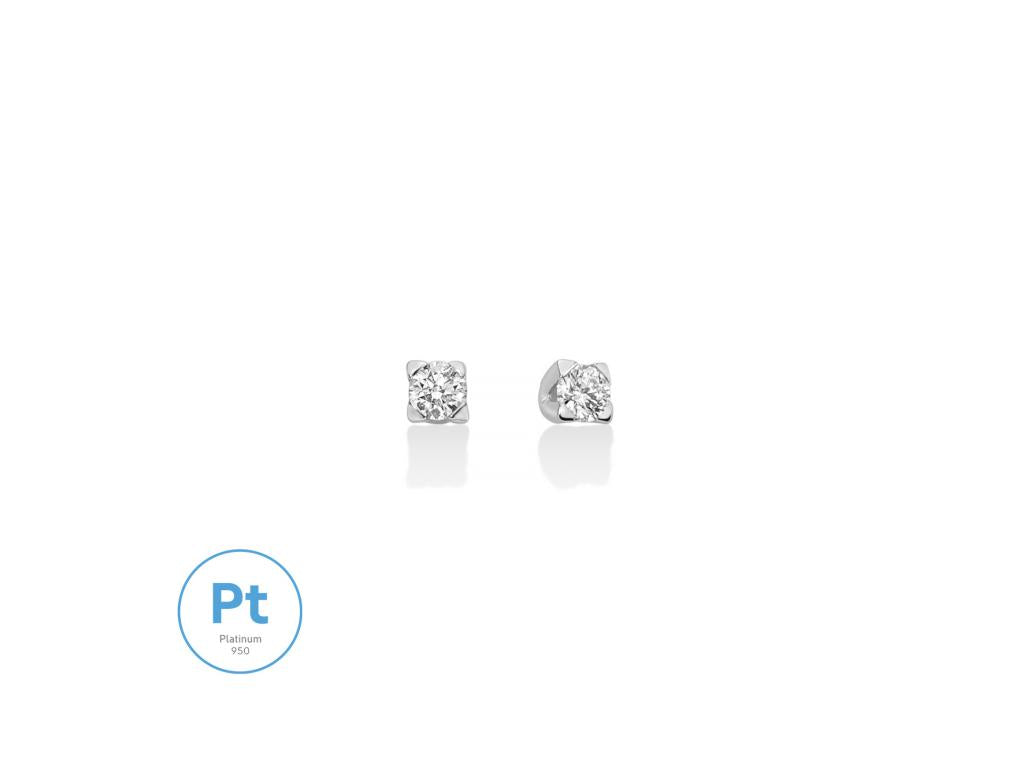 Amore Infinito - Orecchini in platino con quattro griffe - ERD2677-016P