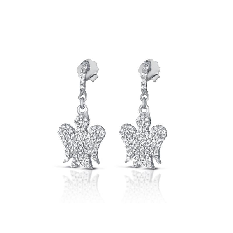 ORECCHINI ANGELI IN ARGENTO E ZIRCONINI - GIA341