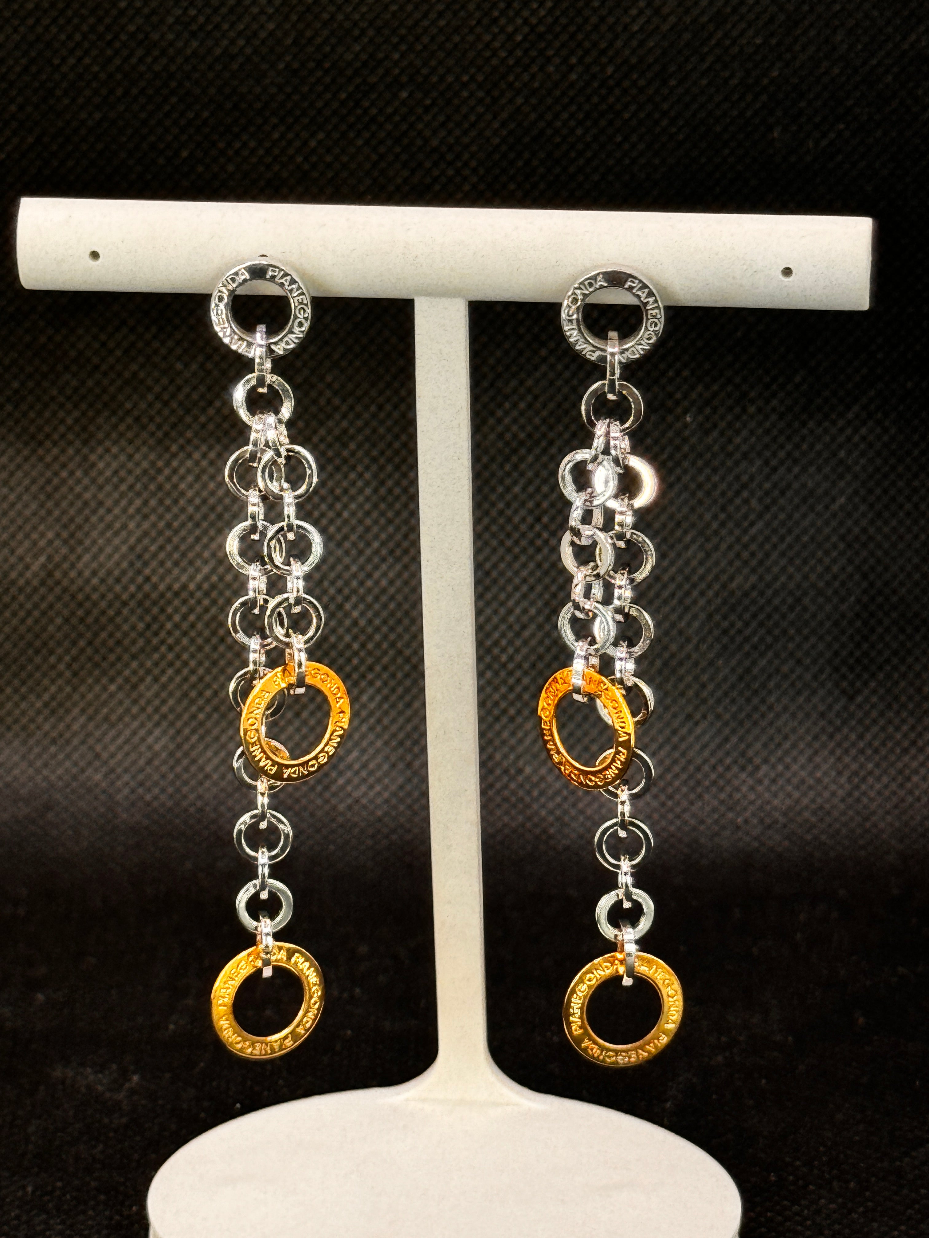 Pianegonda Tropfenohrringe aus 18 Karat Gold und Silber – OA050431